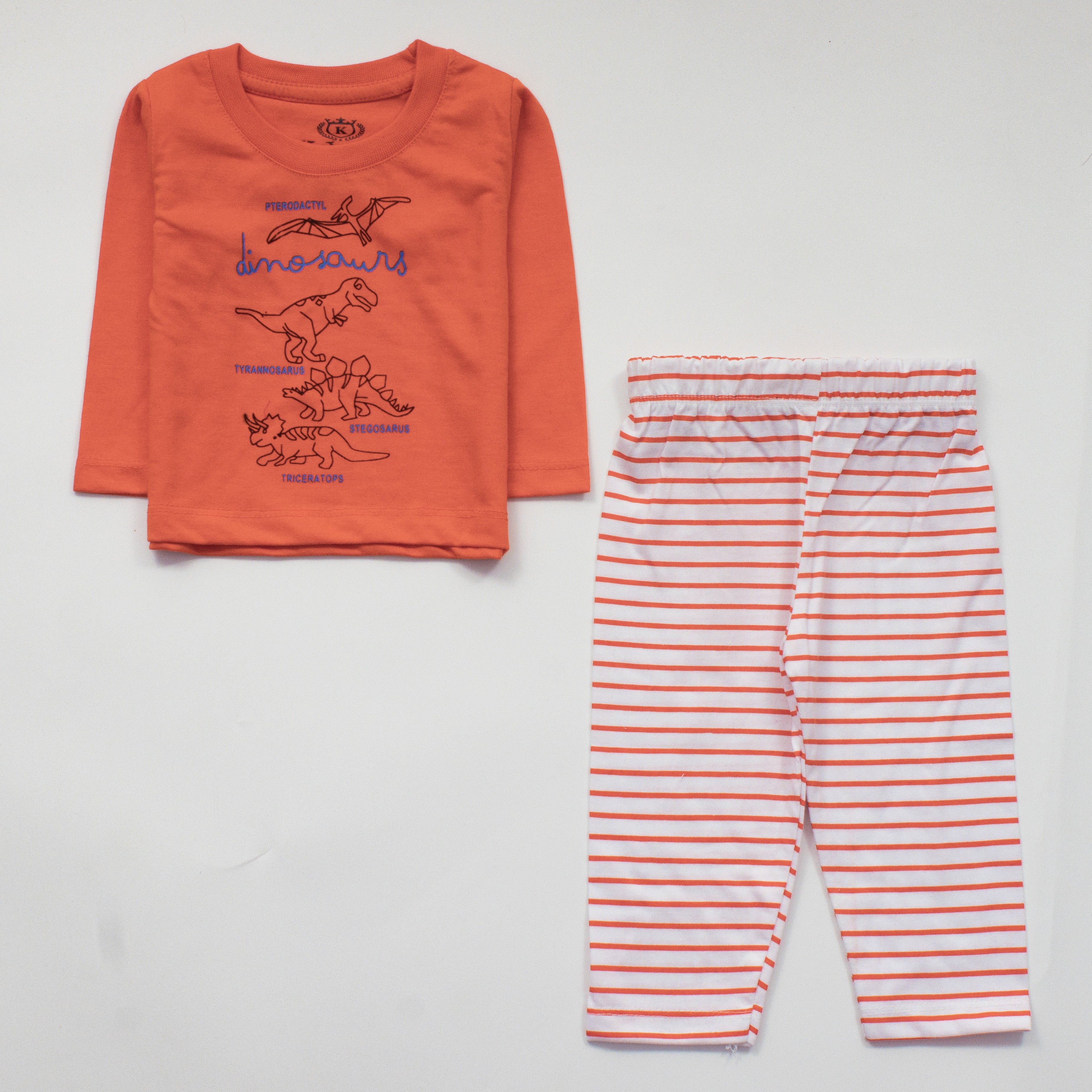 Infant Baba Printed Full Sleeve Suit (Dinosowr)