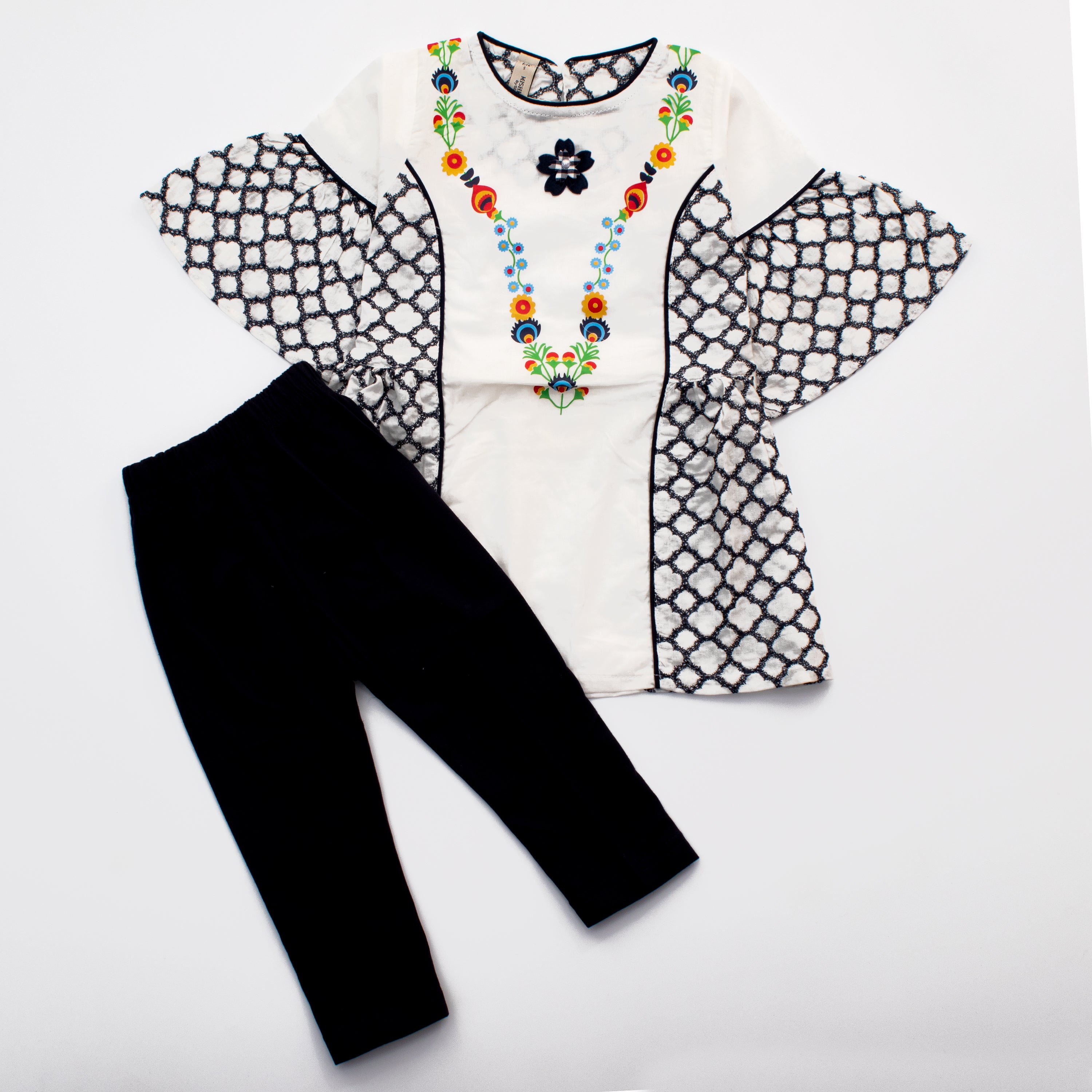 Girls Half Sleeves 2 Piece Suit Code-CB