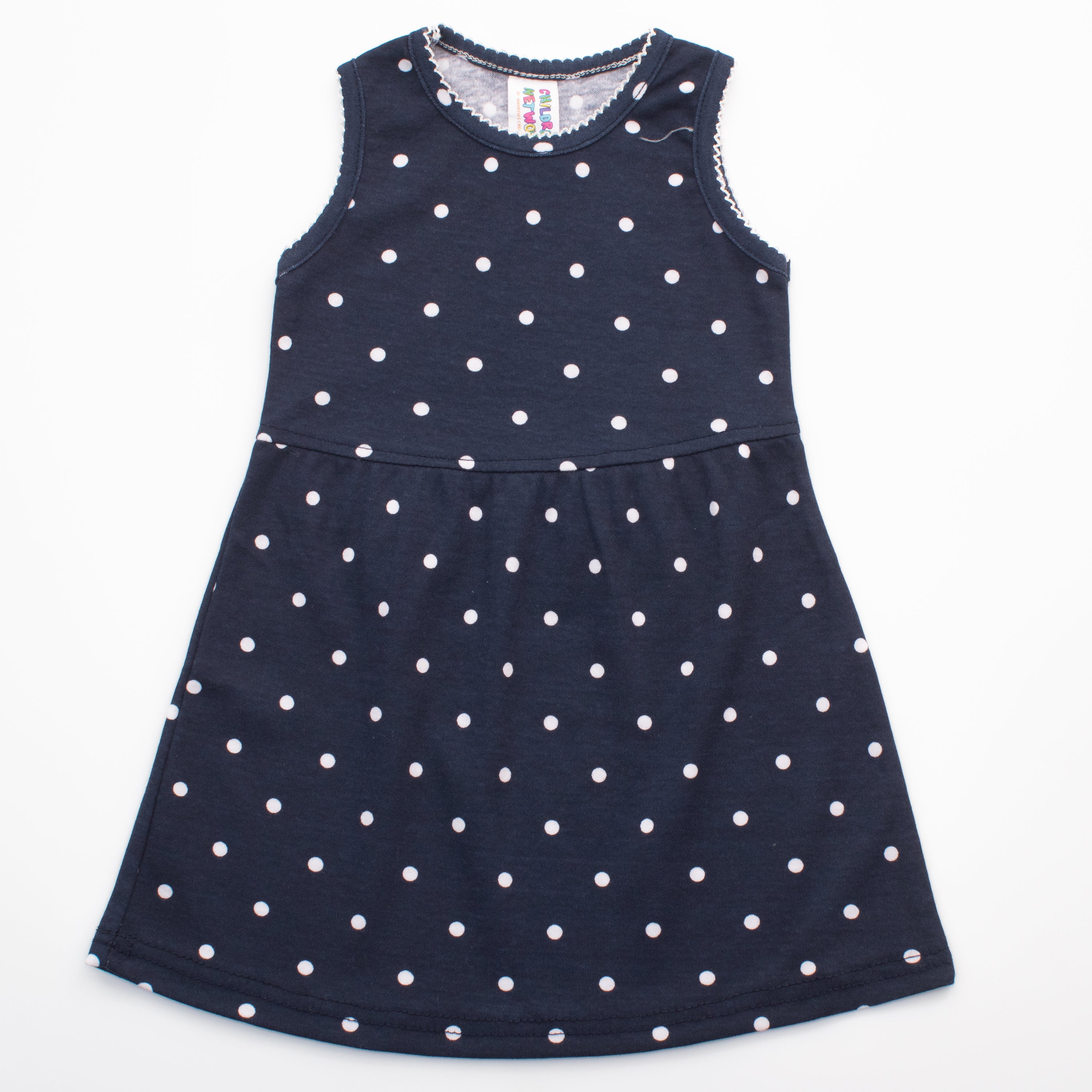 Girls Printed Frock Color Blue Code-B
