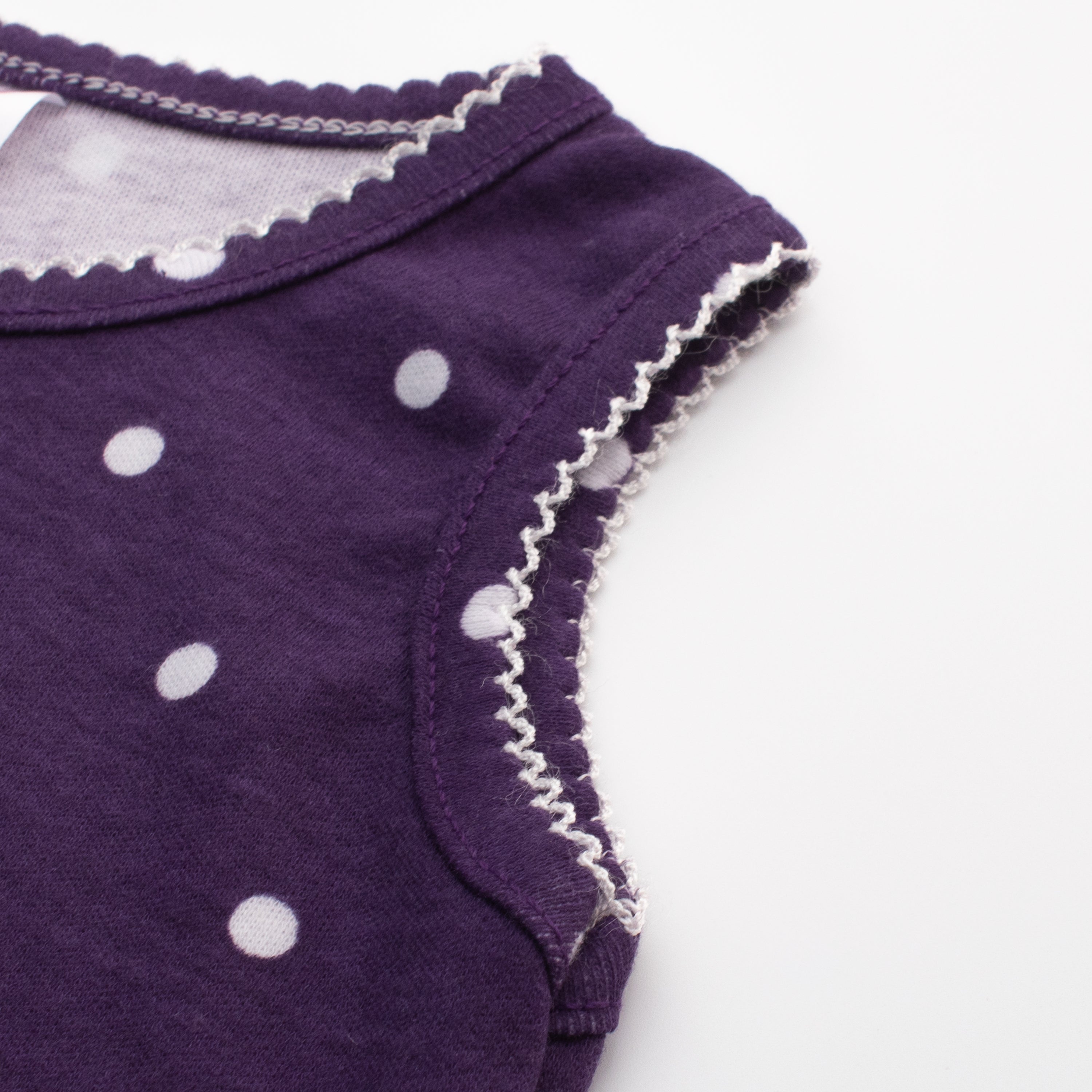 Girls Printed Frock Color Purple Code-B