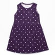 Girls Printed Frock Color Purple Code-B