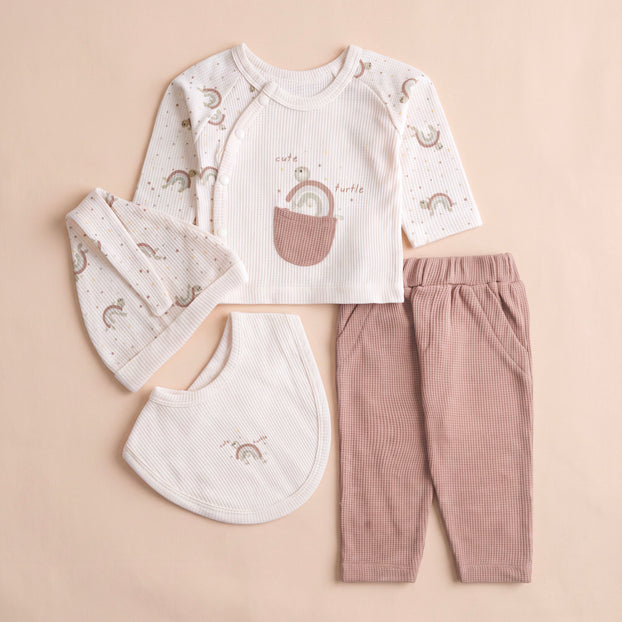 Infant Boys 2 Pcs Suit – Brown & Green Winter Outfit Set (3-6 Months)
