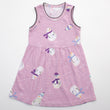 Girls Printed Frock Color L-Pink Code-B