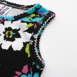 Girls Printed Frock Color Black Code-B