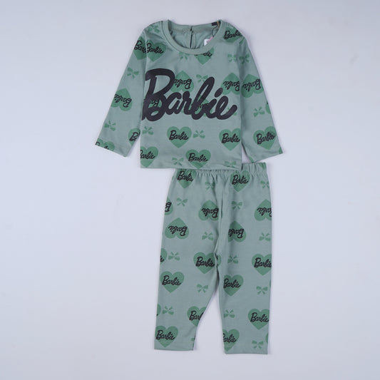 Girls Printed Full Sleeve Suit (Barbie)