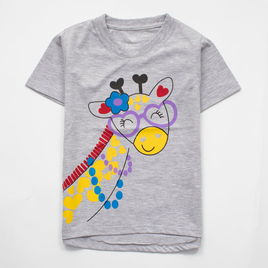 Girls H/S T Shirt Code - (Giraffe)