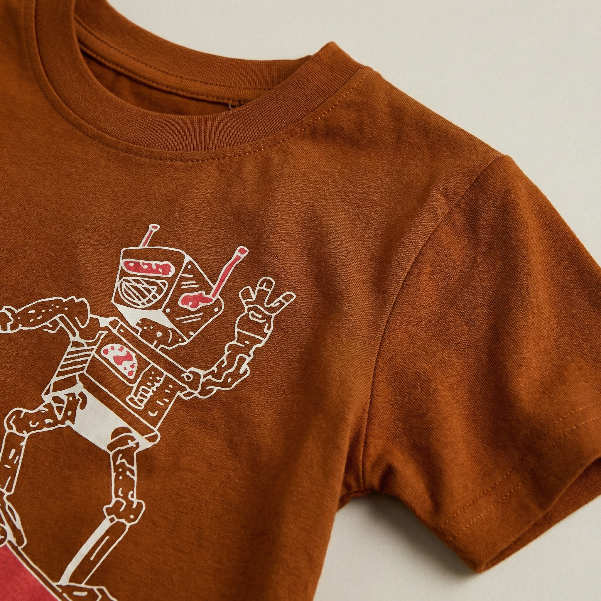 Boys Half Sleeves-Printed T-Shirt (Robot)