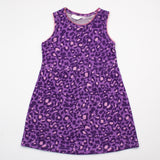Girls Printed Frock Color Light-Purple Code-F