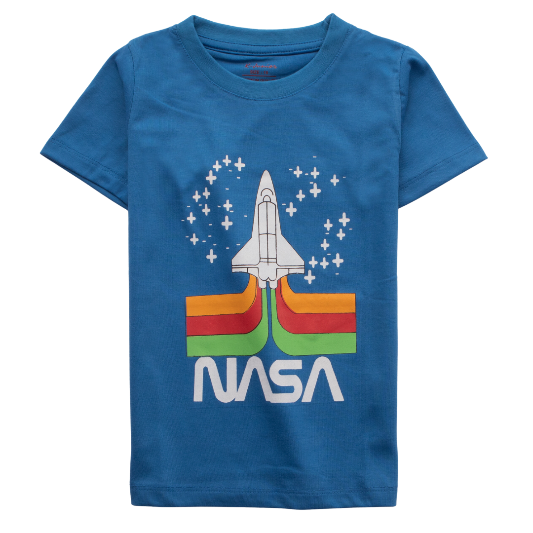 Infant Boys Half Sleeves-Printed T-Shirt (Nasa)