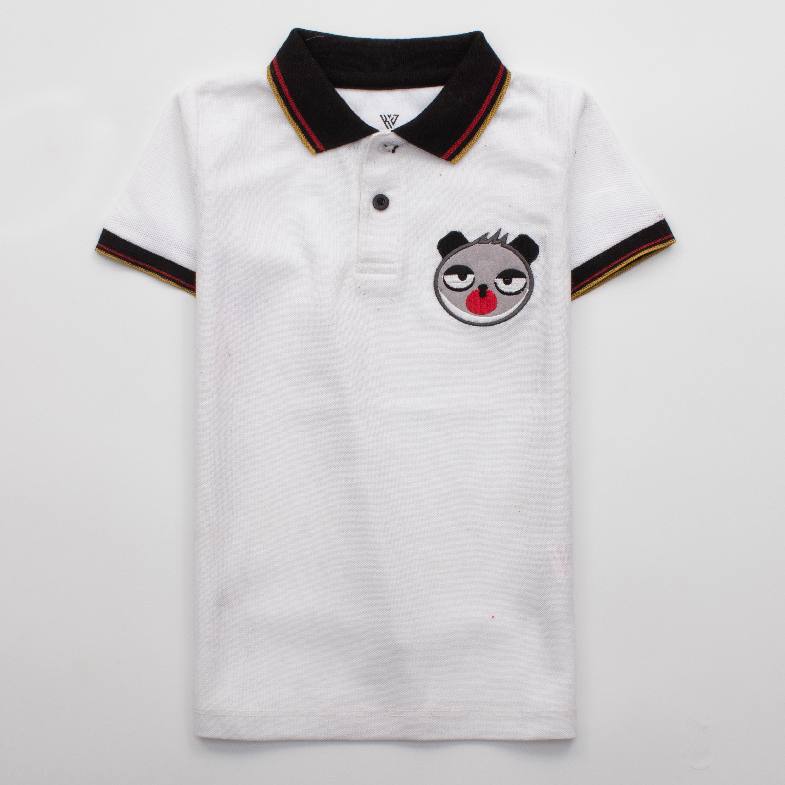 Boys Half Sleeves Polo T-Shirt (Panda)