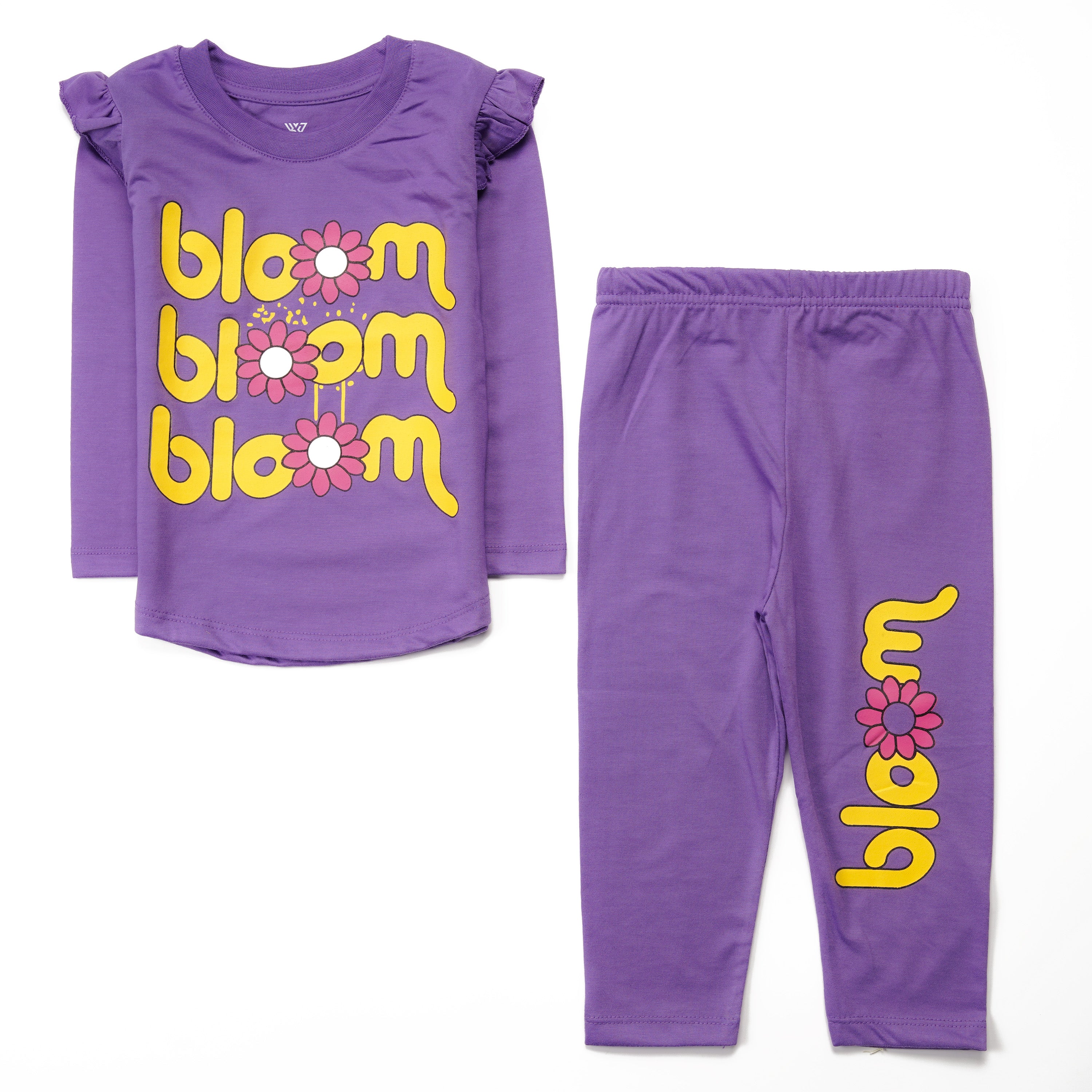 Girls Printed Full Sleeve Suit (Bloom)