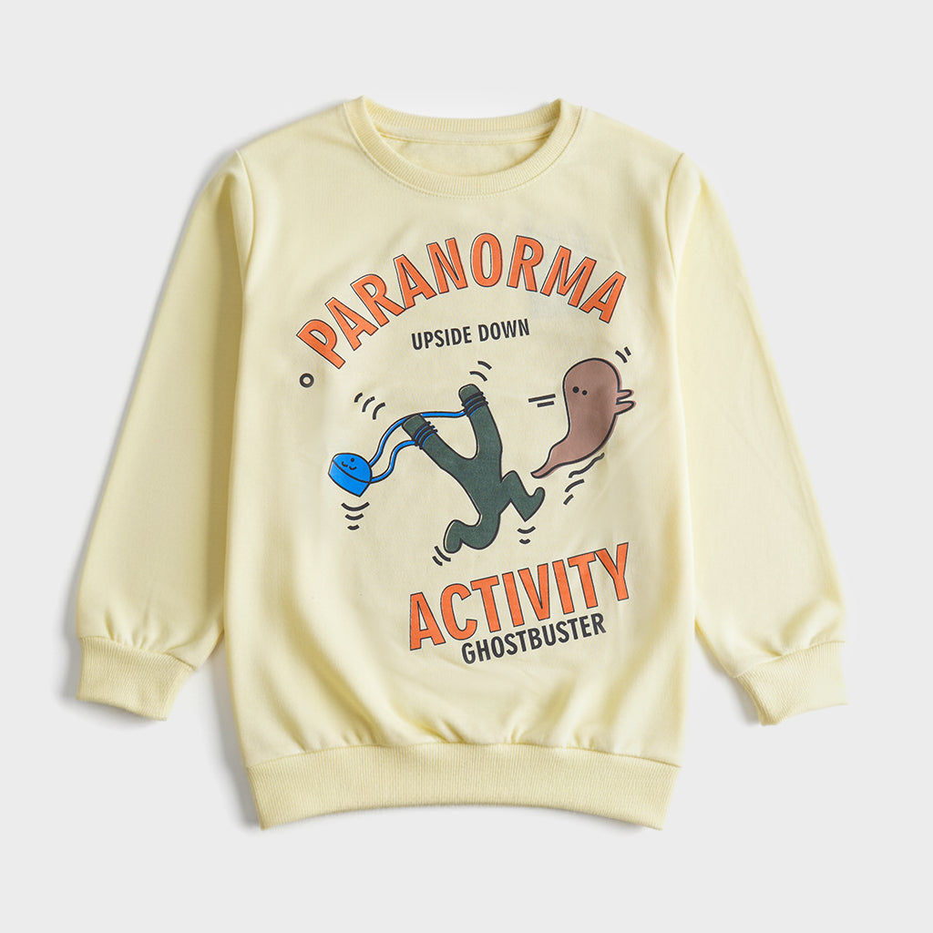 Boys Printed Full Sleeve Sweat T-Shirt (Paranorma)