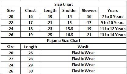Girls Night Suit Full Sleeves Color Red Code-D