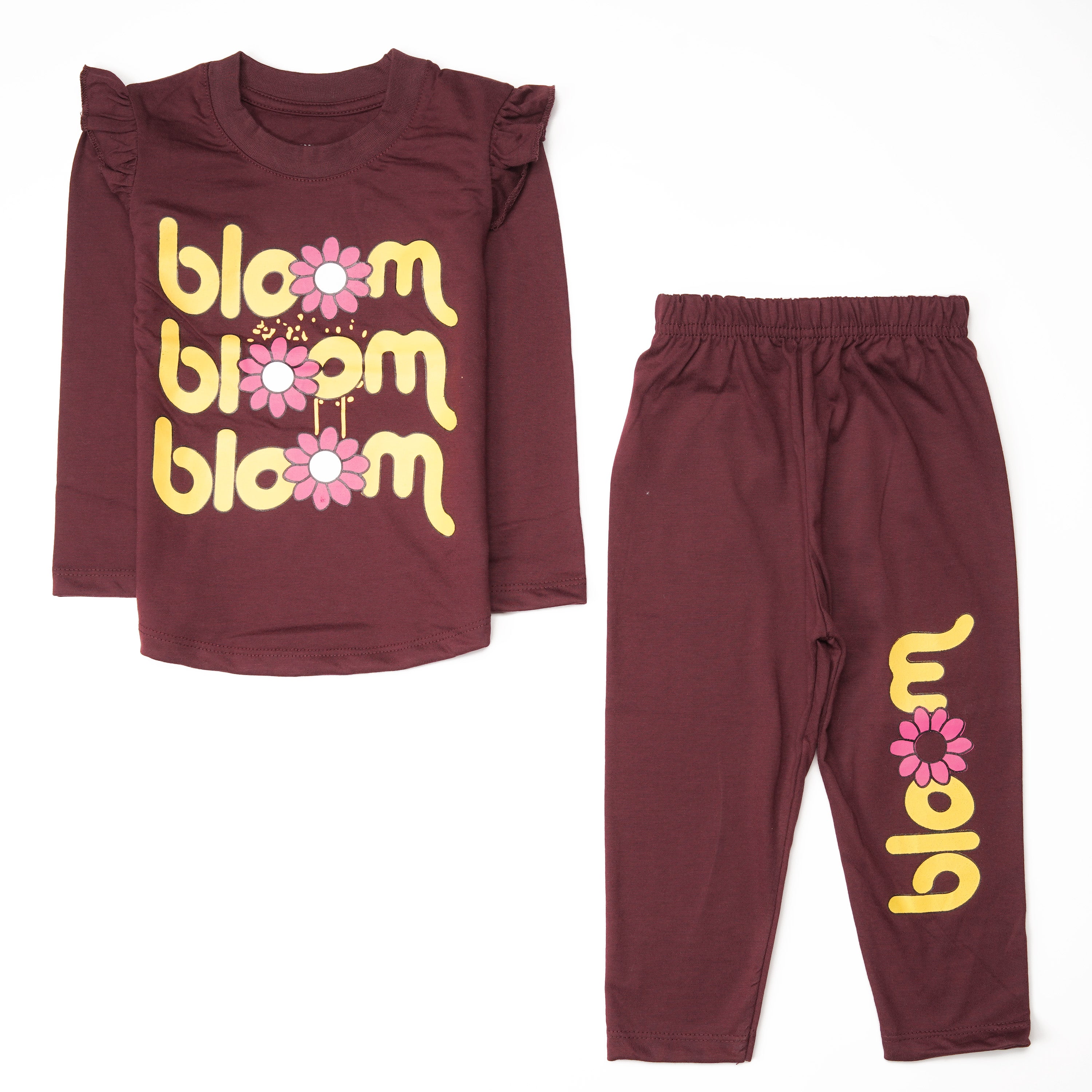 Girls Printed Full Sleeve Suit (Bloom)