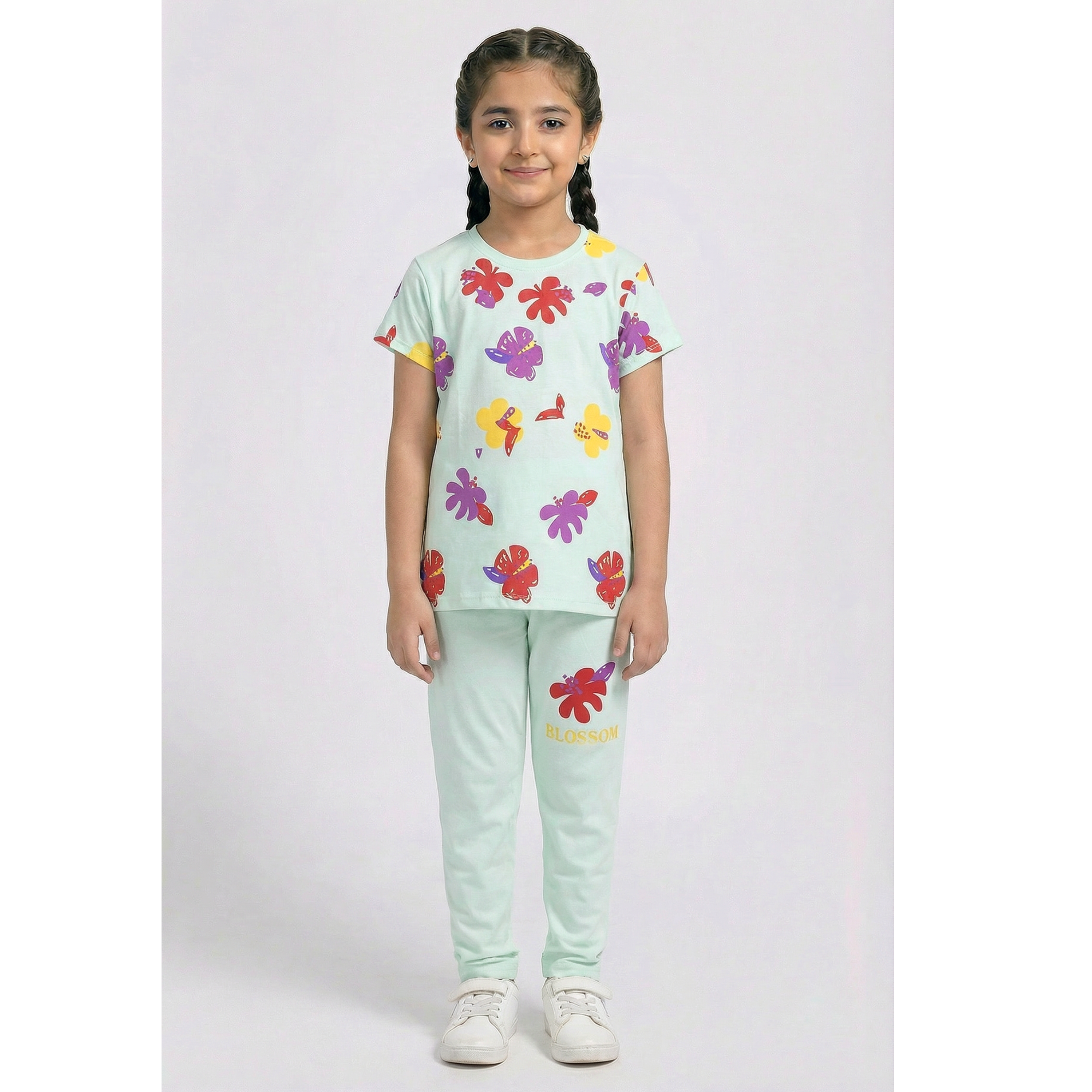 Girls 2 Piece Set (Printed Butterfly)