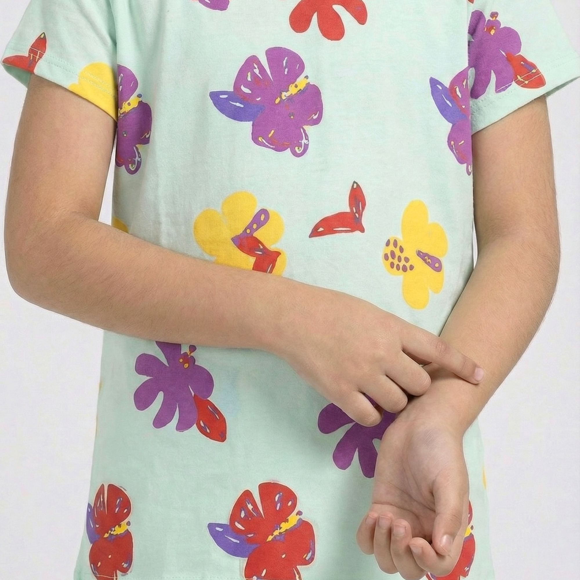 Girls 2 Piece Set (Printed Butterfly)