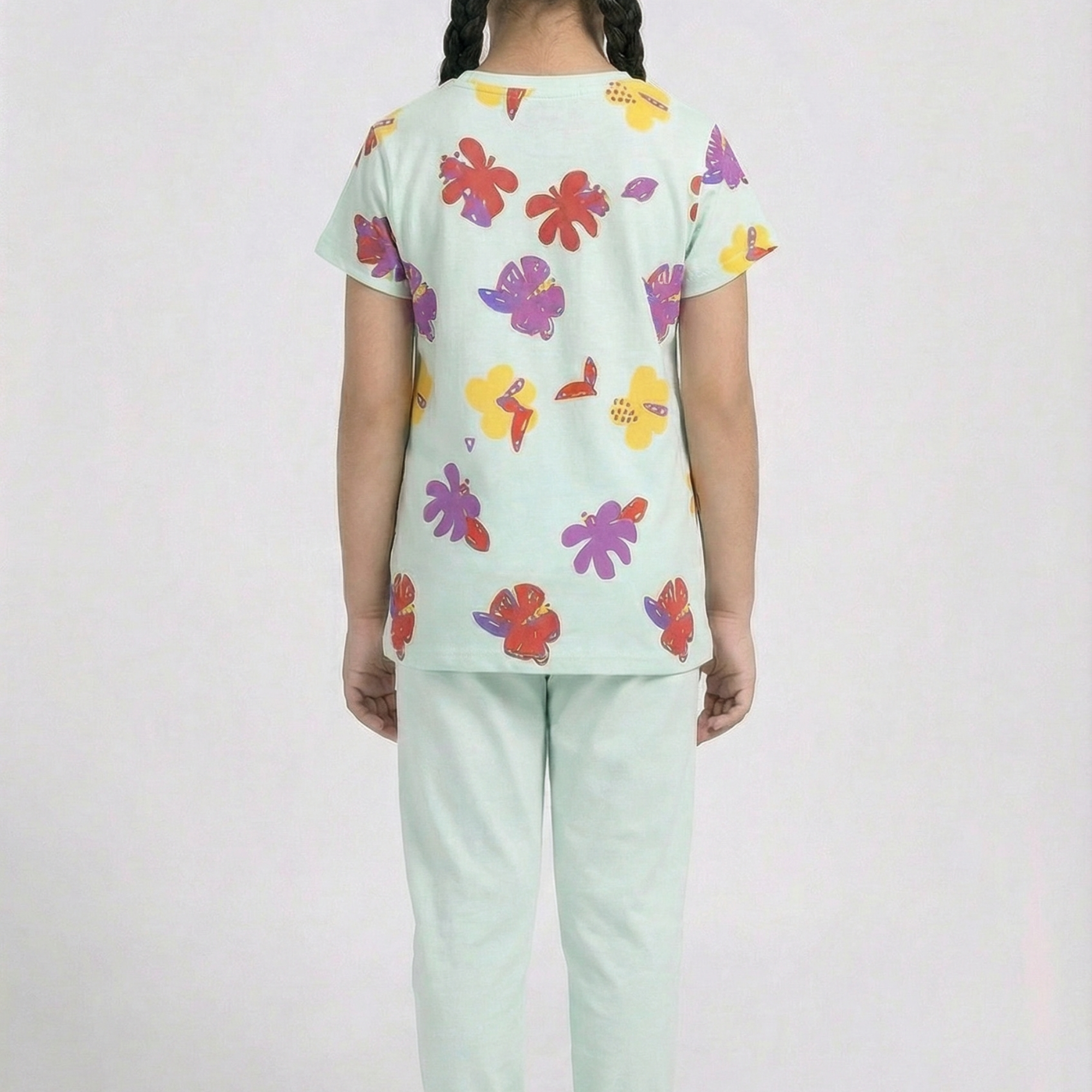 Girls 2 Piece Set (Printed Butterfly)