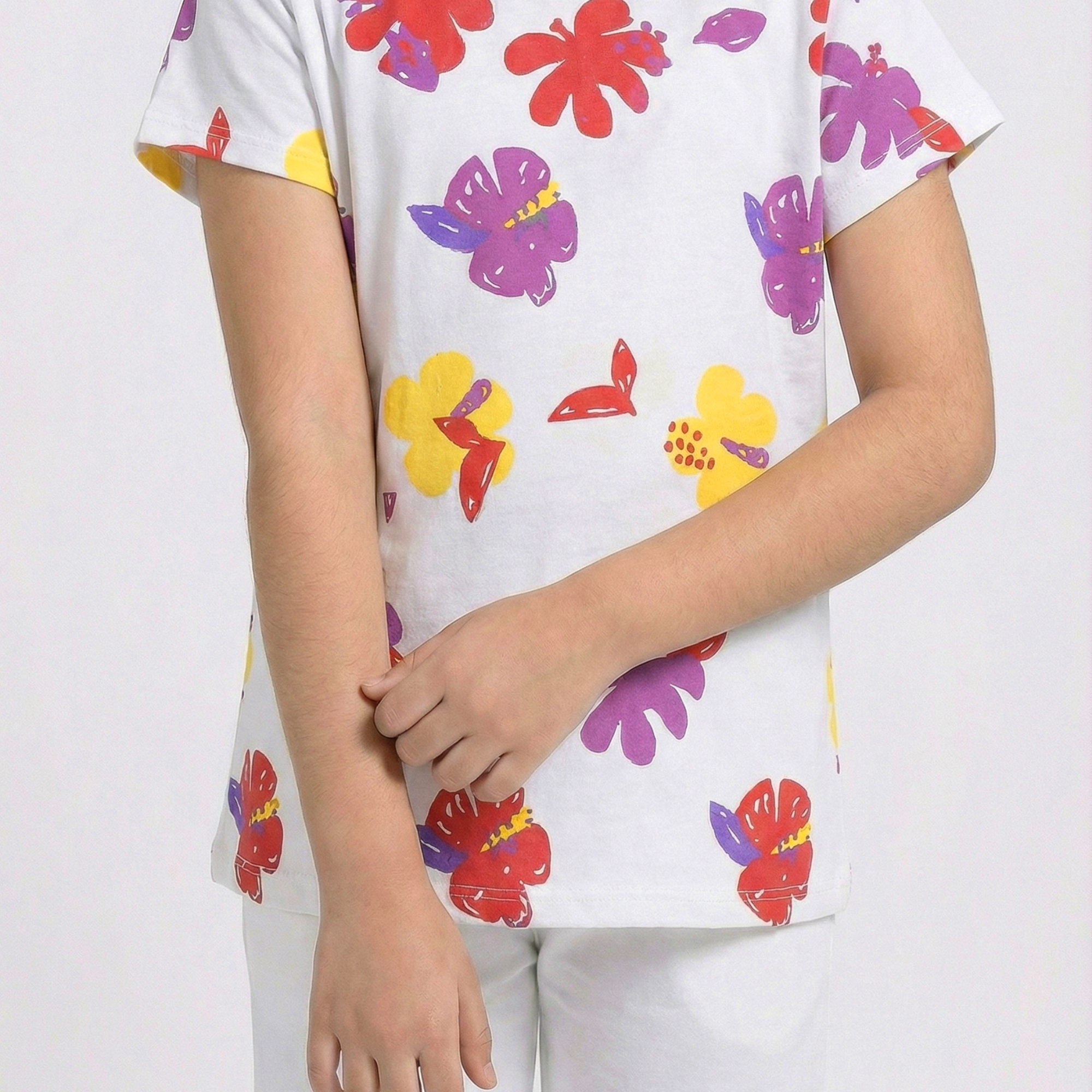 Girls 2 Piece Set (Printed Butterfly)