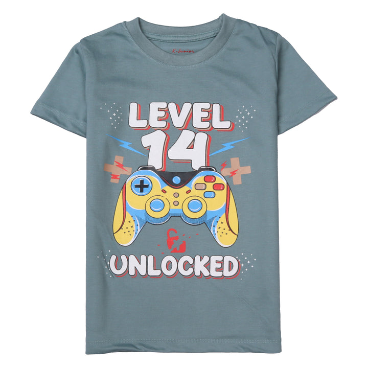 Infant Boys Half Sleeves-Printed T-Shirt (level-14)