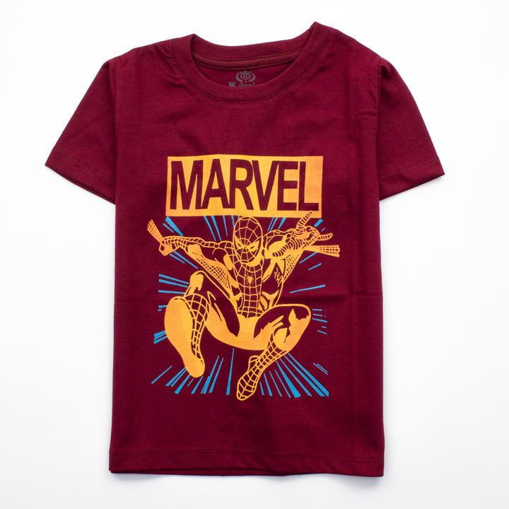 Infant Boys Half Sleeves-Printed T-Shirt (Marvel)