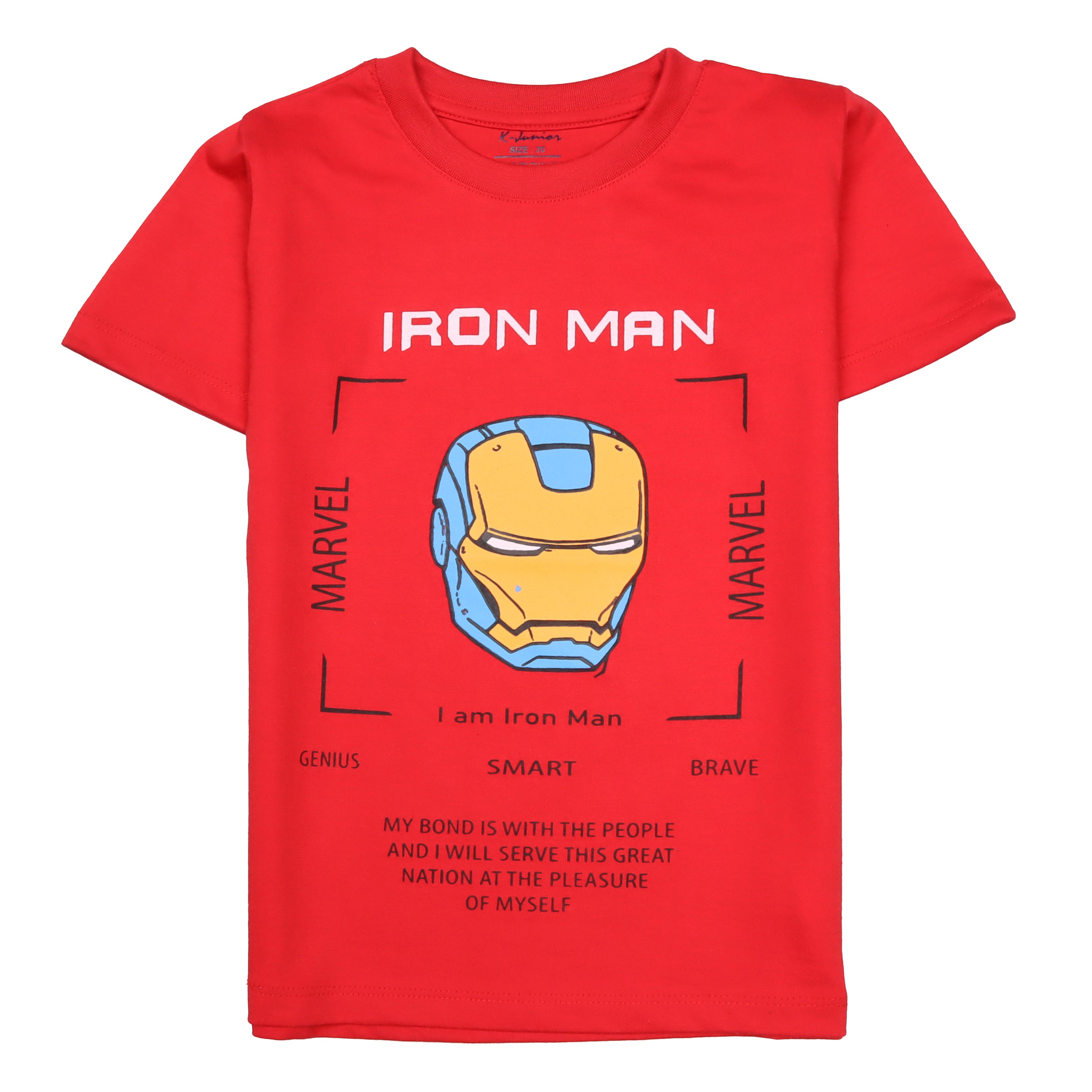 Infant Boys Half Sleeves-Printed T-Shirt (ironman)