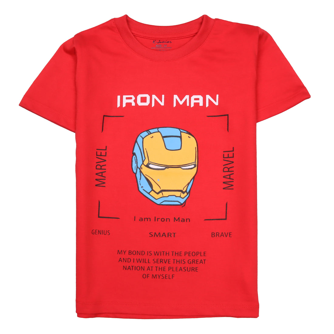 Infant Boys Half Sleeves-Printed T-Shirt (ironman)