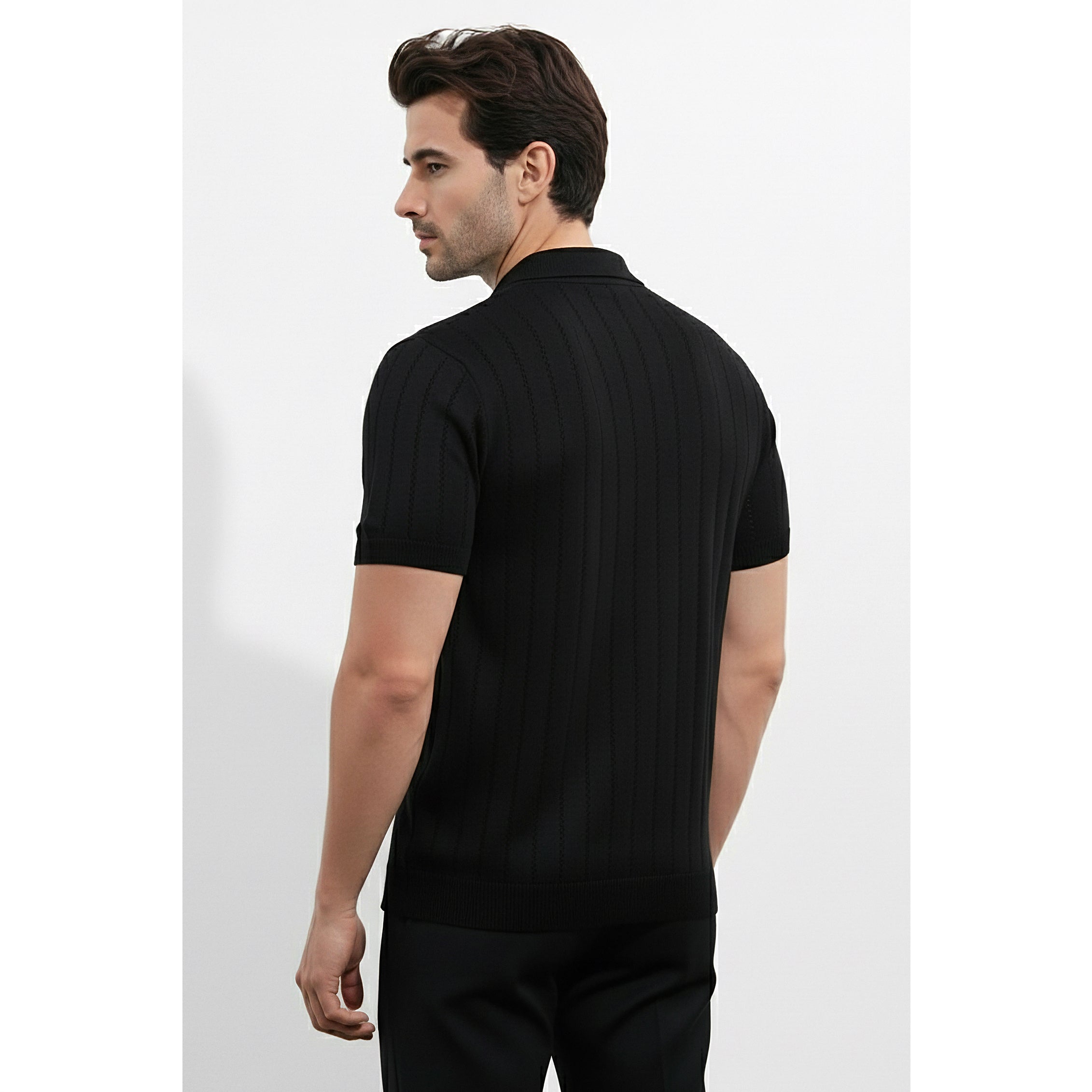 Mens Knitted Polo
