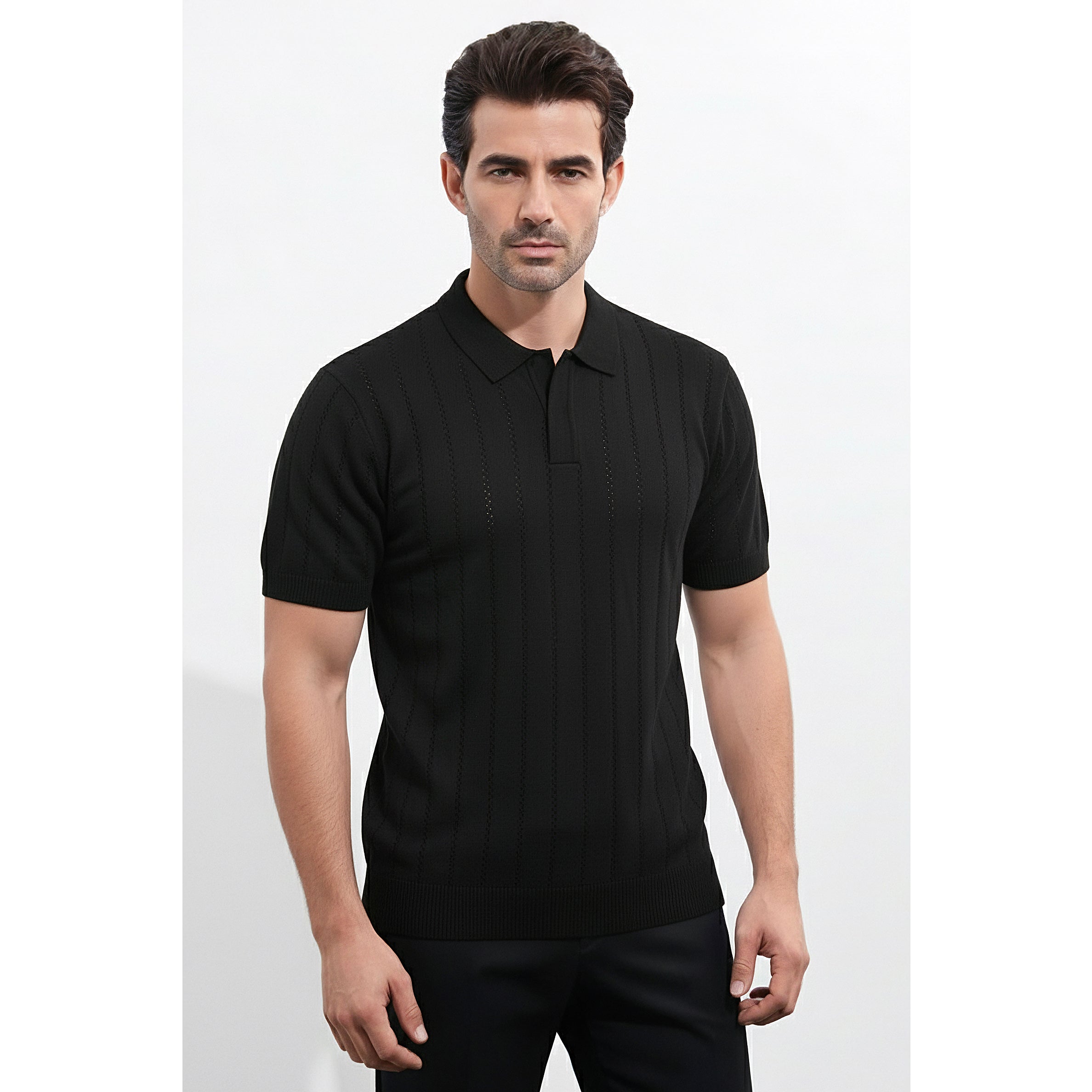 Mens Knitted Polo