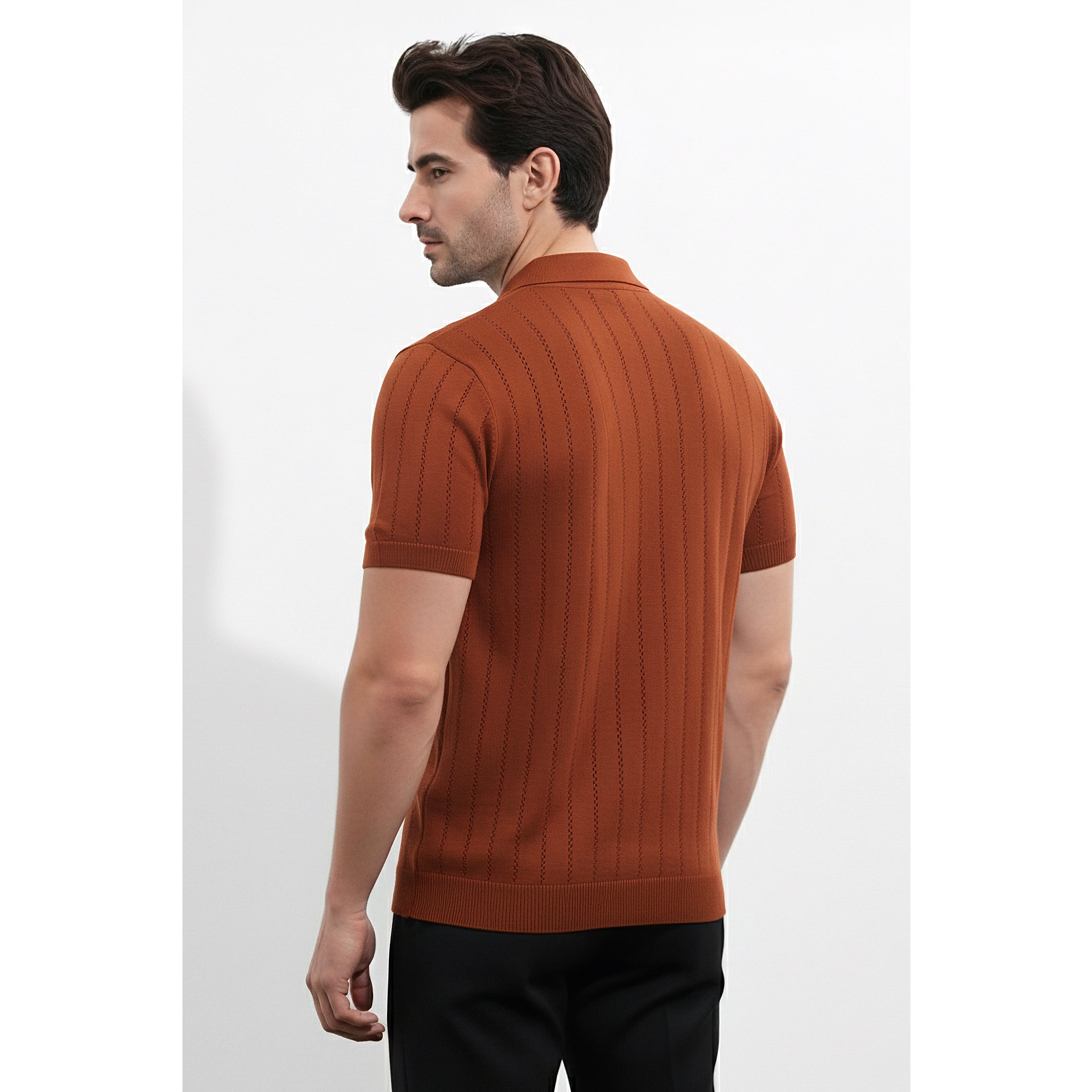Mens Knitted Polo