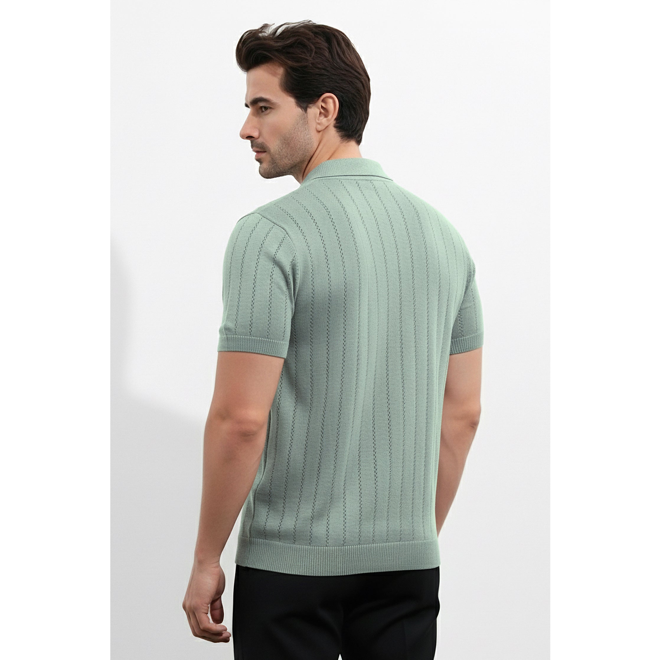 Mens Knitted Polo