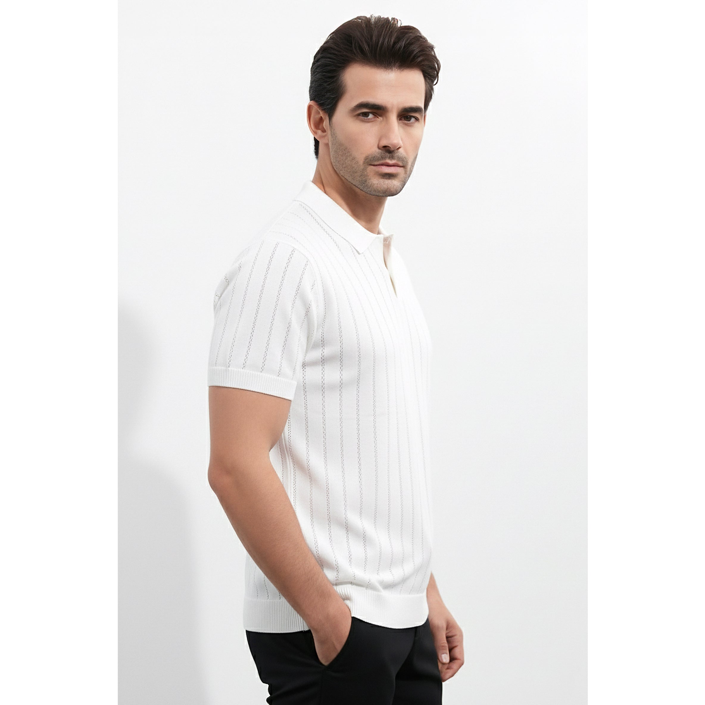 Mens Knitted Polo