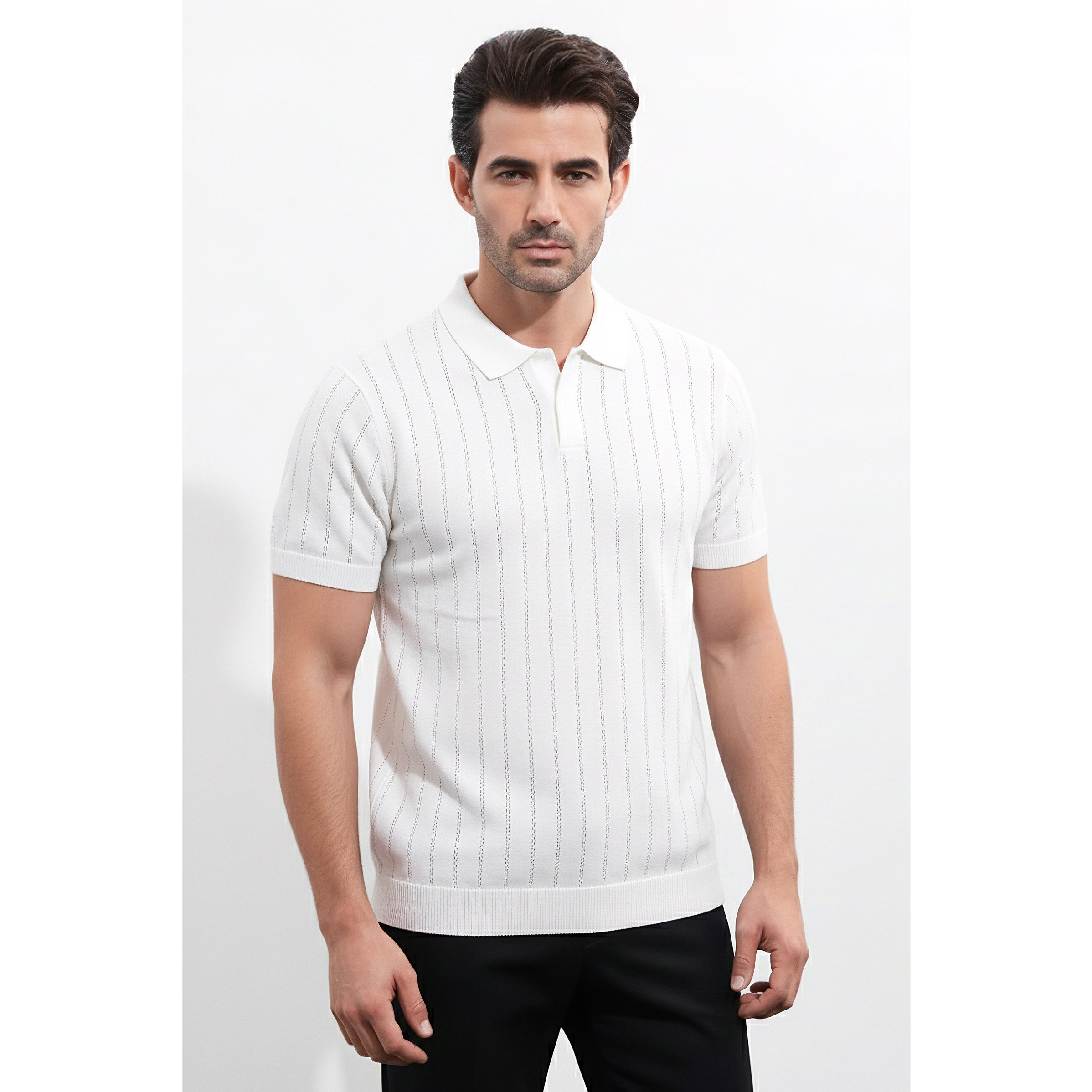 Mens Knitted Polo