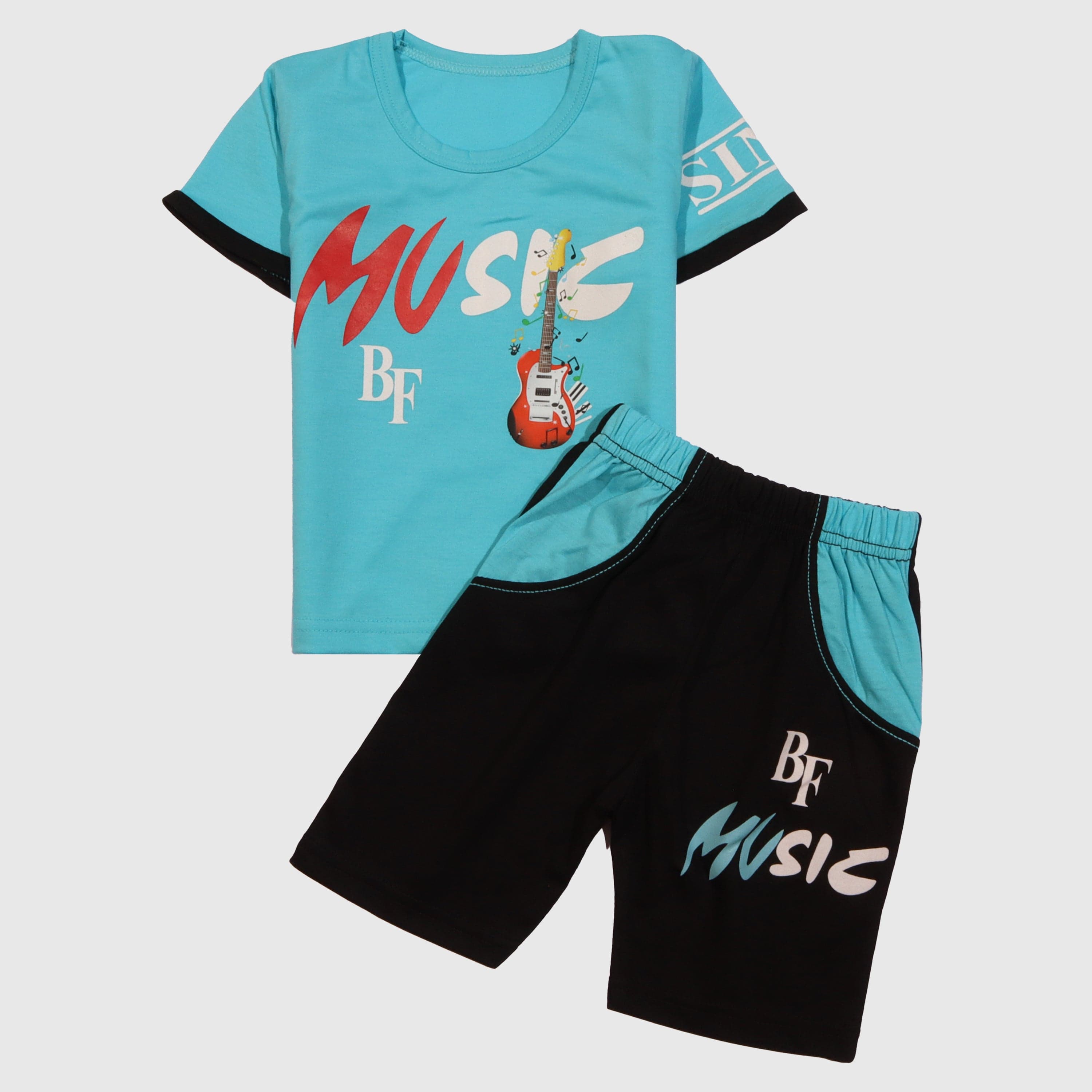 Boys Half Sleeves 2 Piece Suit (Music)