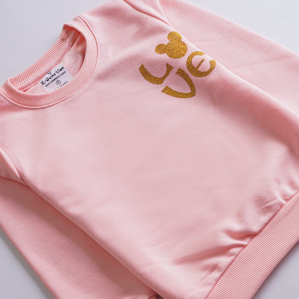 Girls Printed Full Sleeve Sweat T-Shirt (7228)