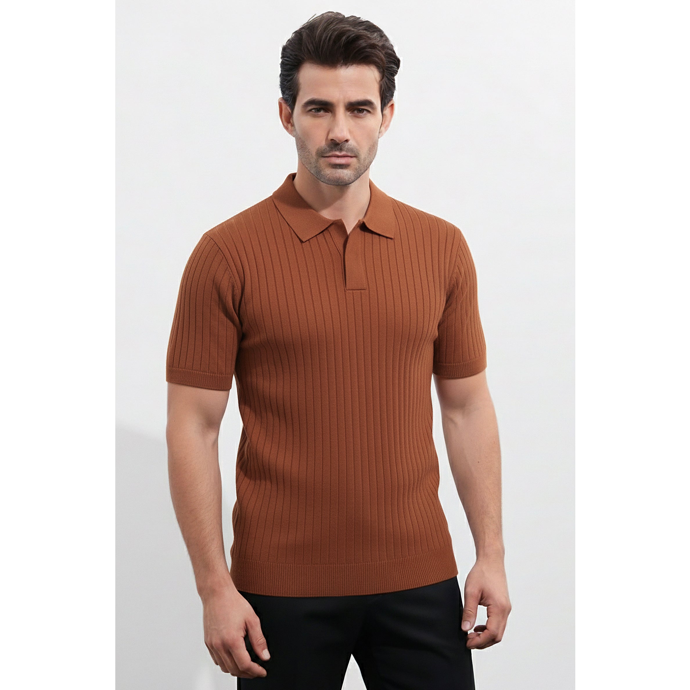 Mens Knitted Polo