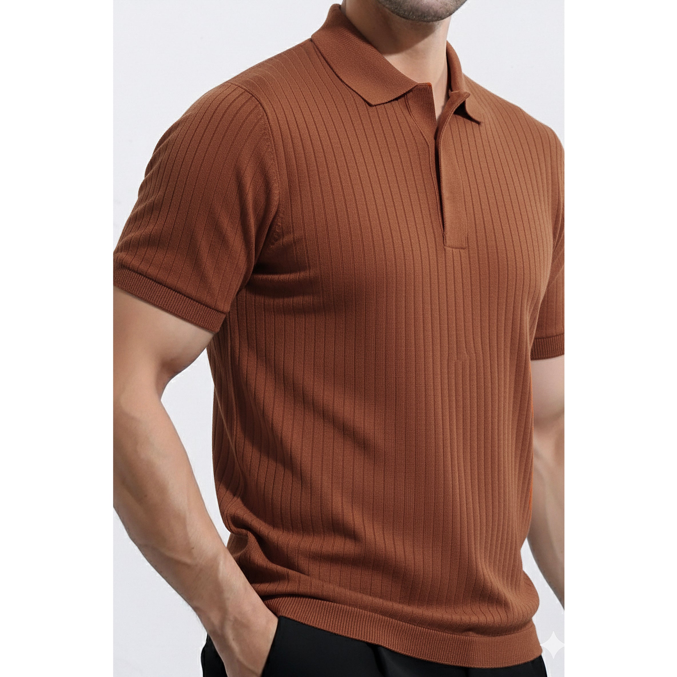 Mens Knitted Polo