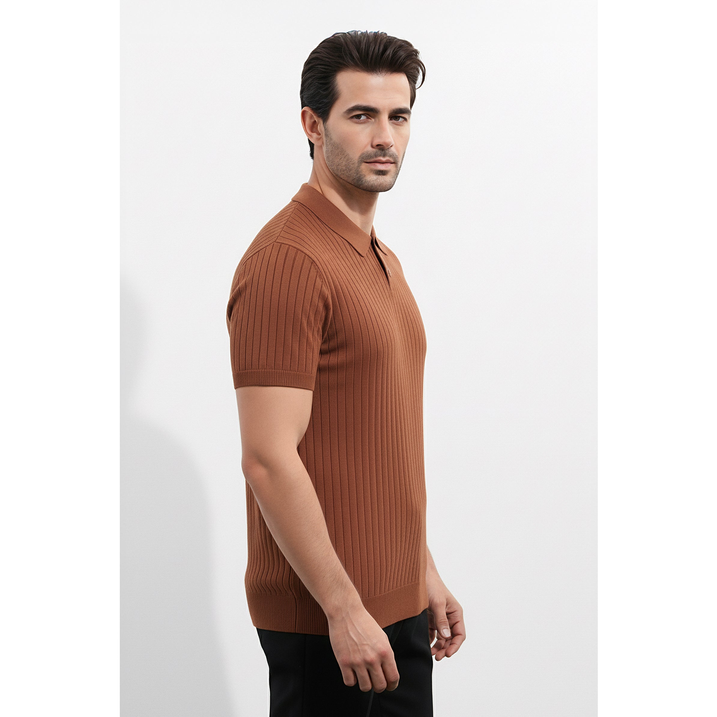 Mens Knitted Polo