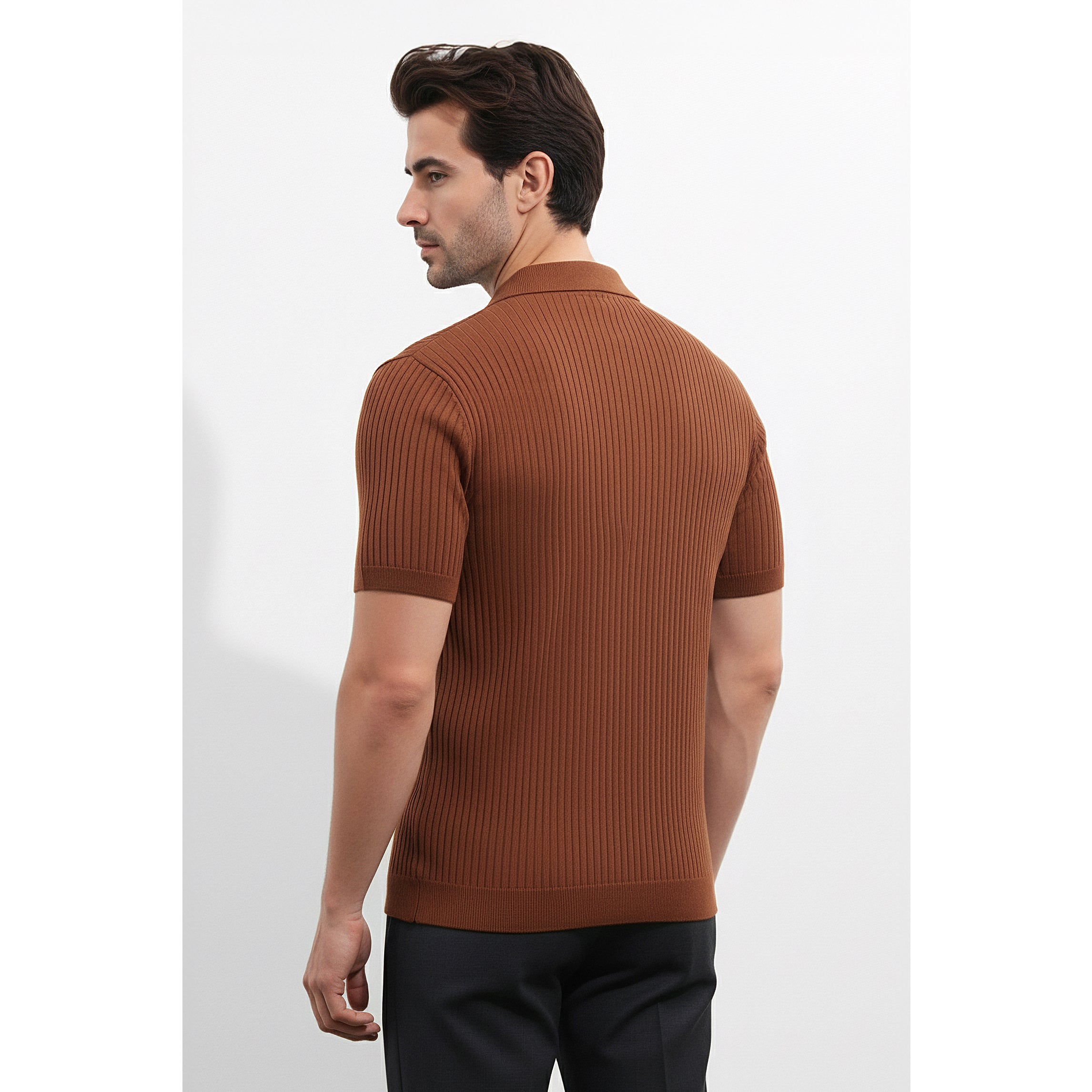Mens Knitted Polo