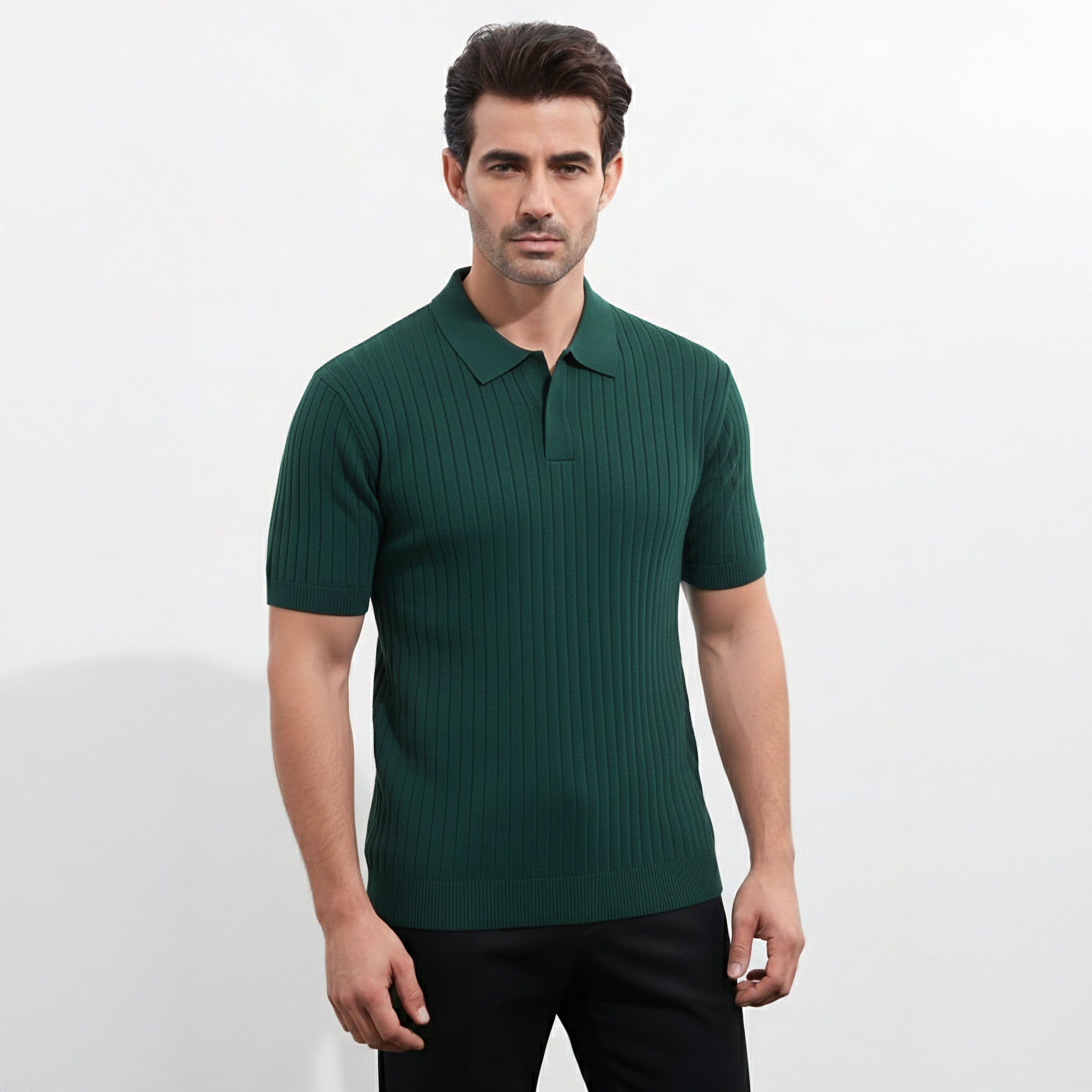 Mens Knitted Polo