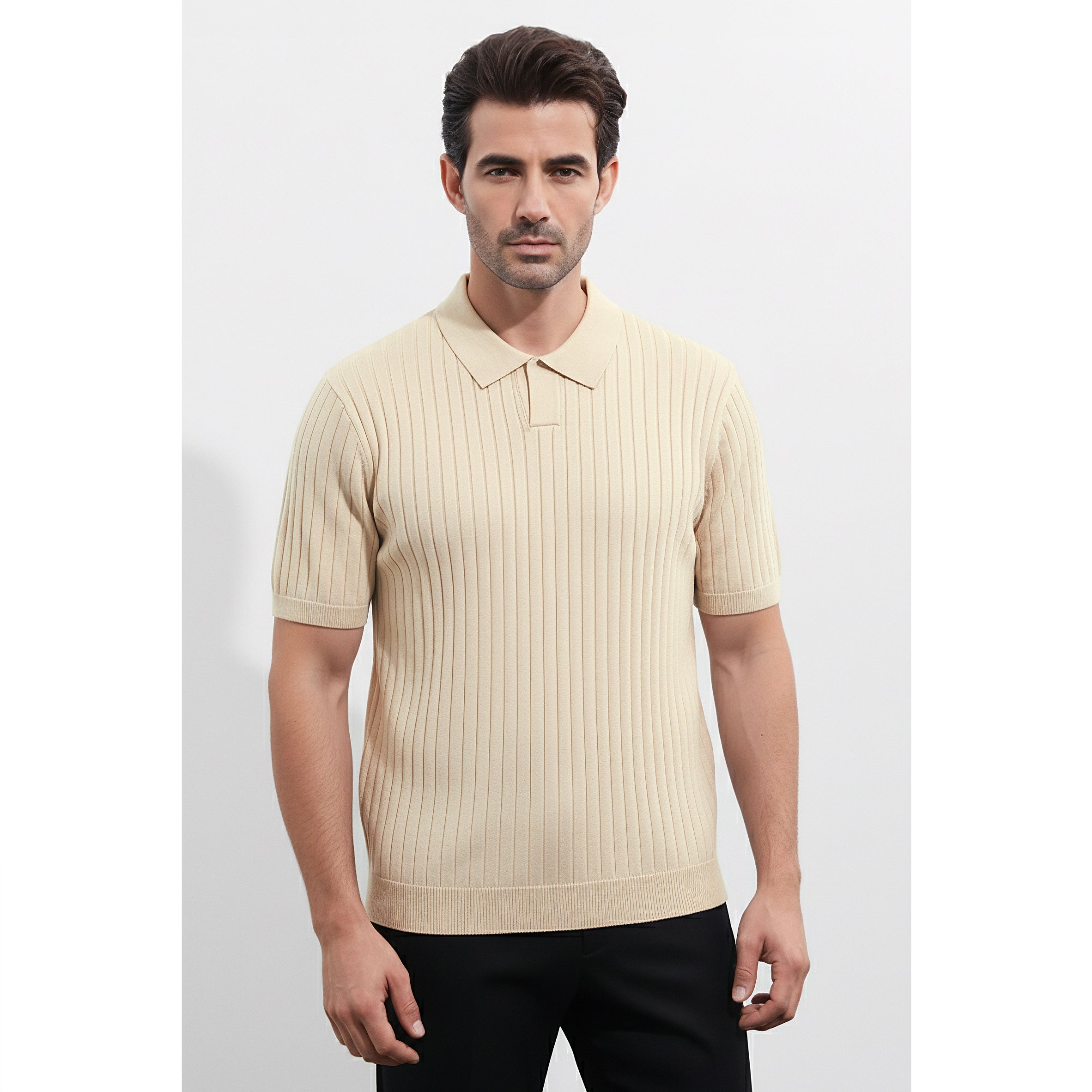 Mens Knitted Polo