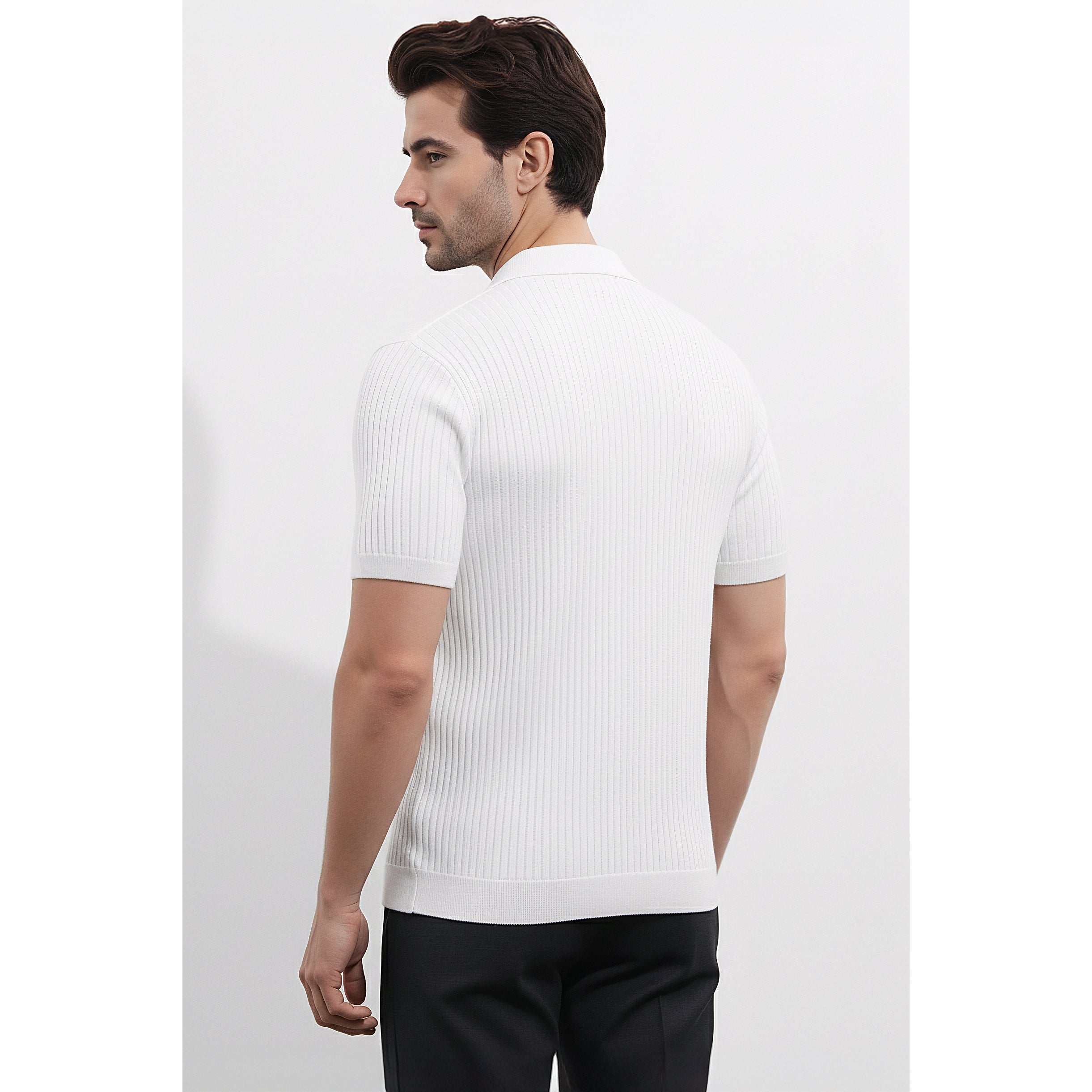 Mens Knitted Polo