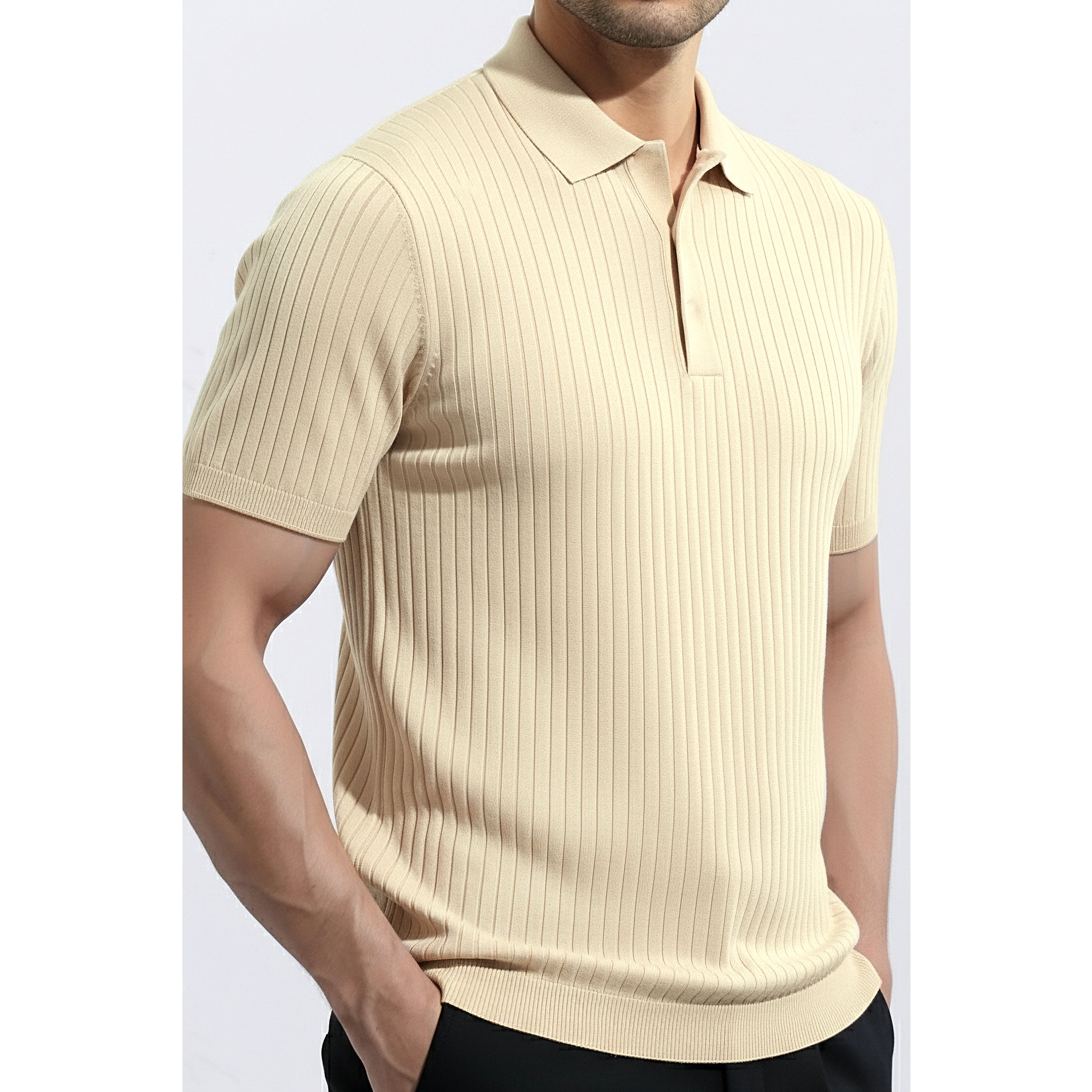 Mens Knitted Polo