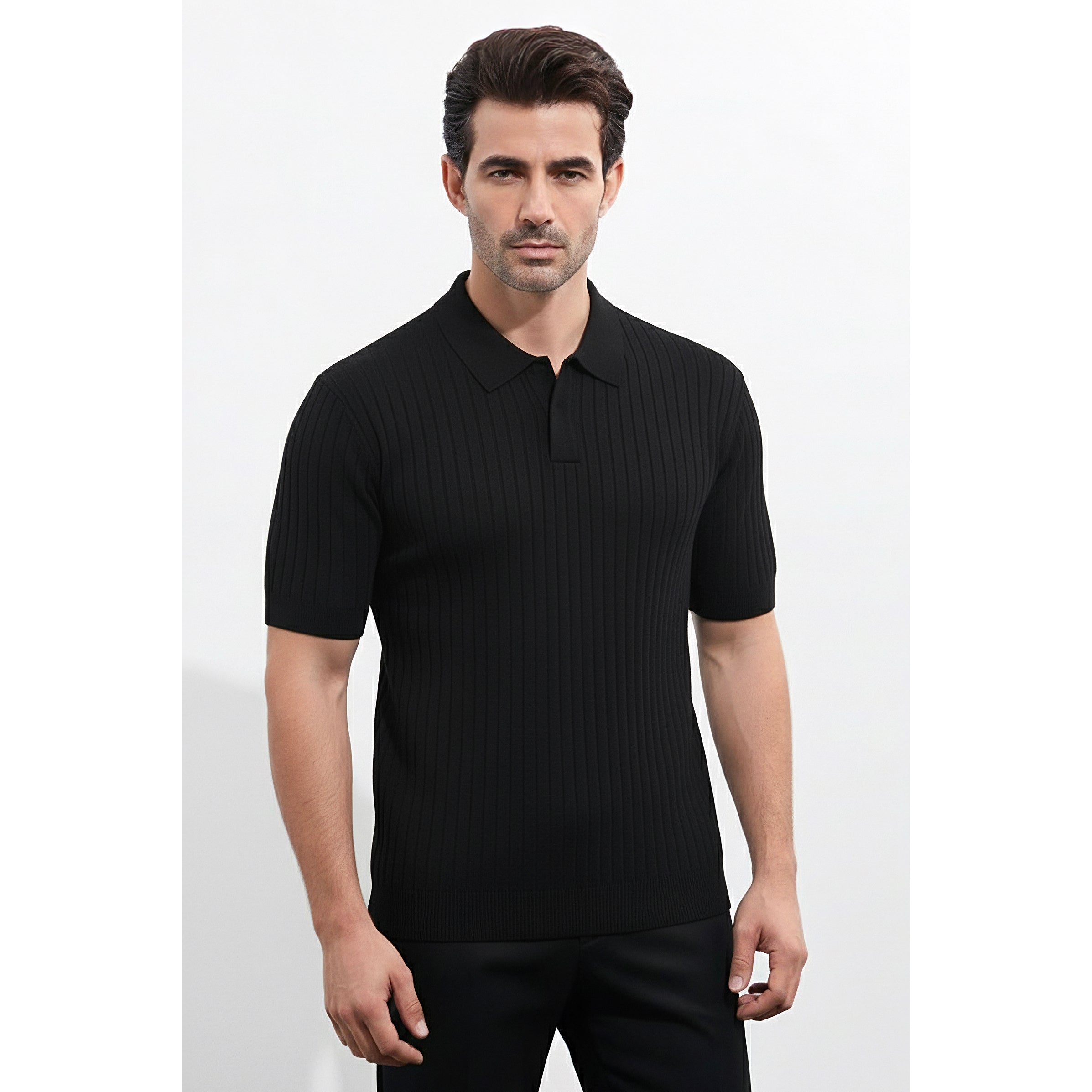 Mens Knitted Polo