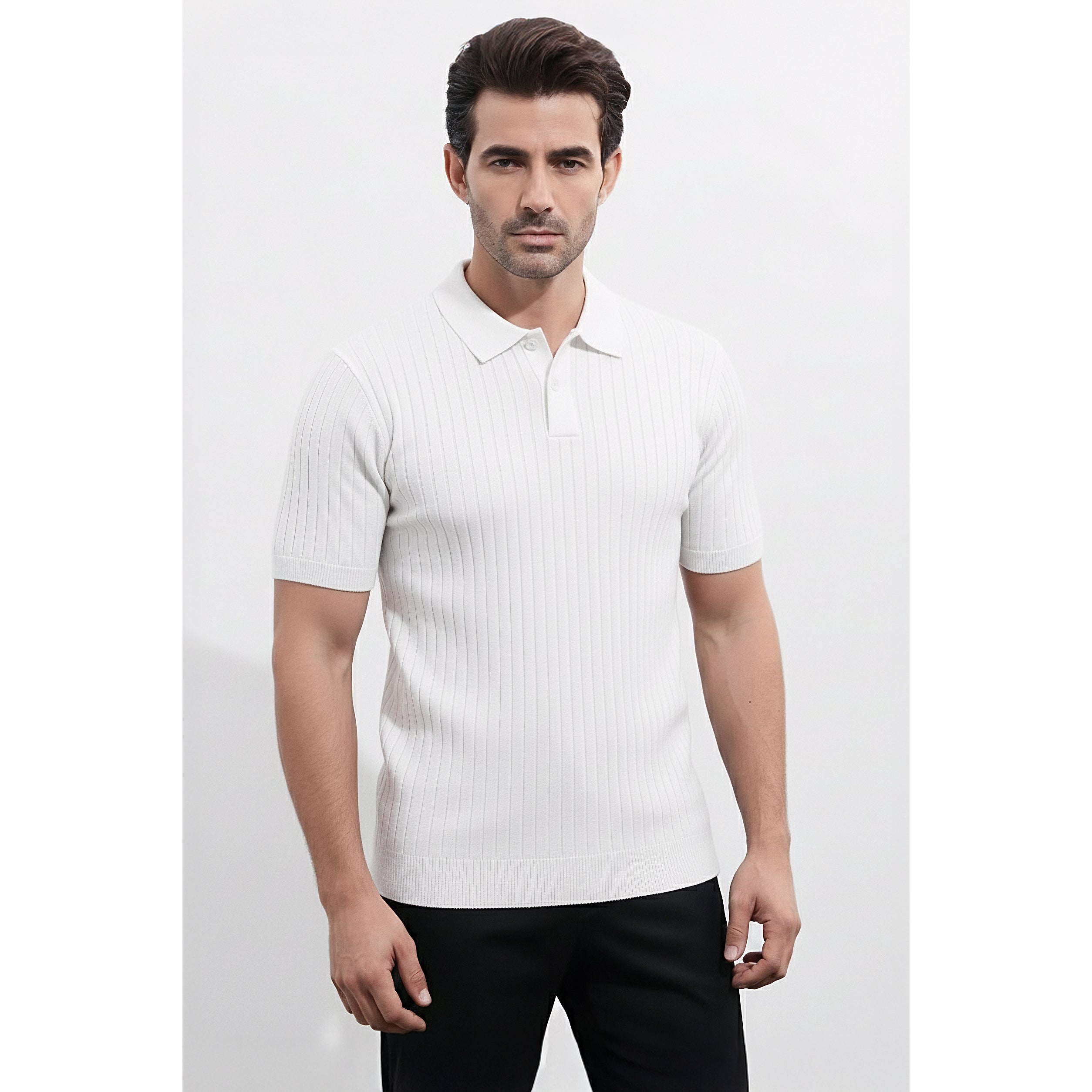Mens Knitted Polo
