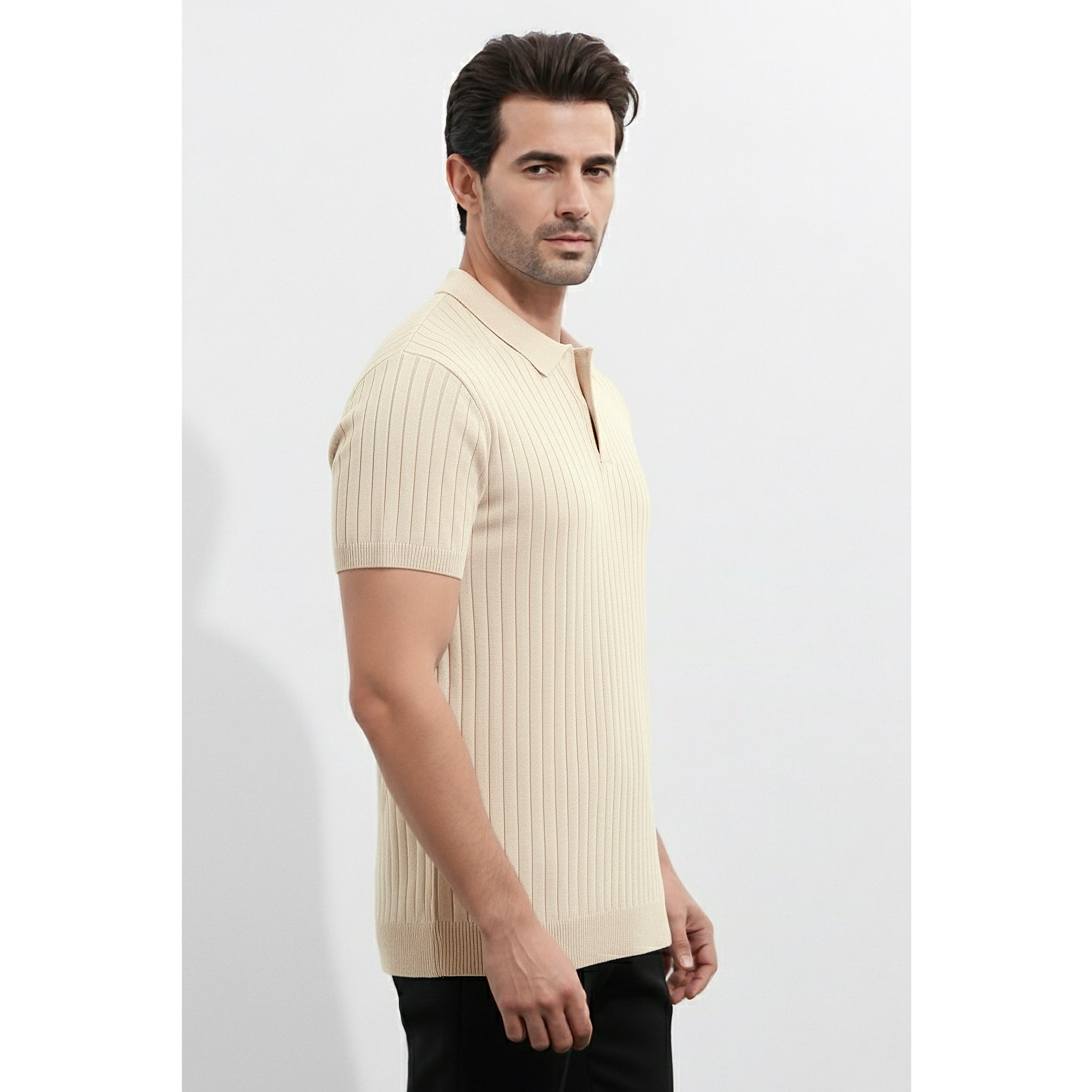 Mens Knitted Polo