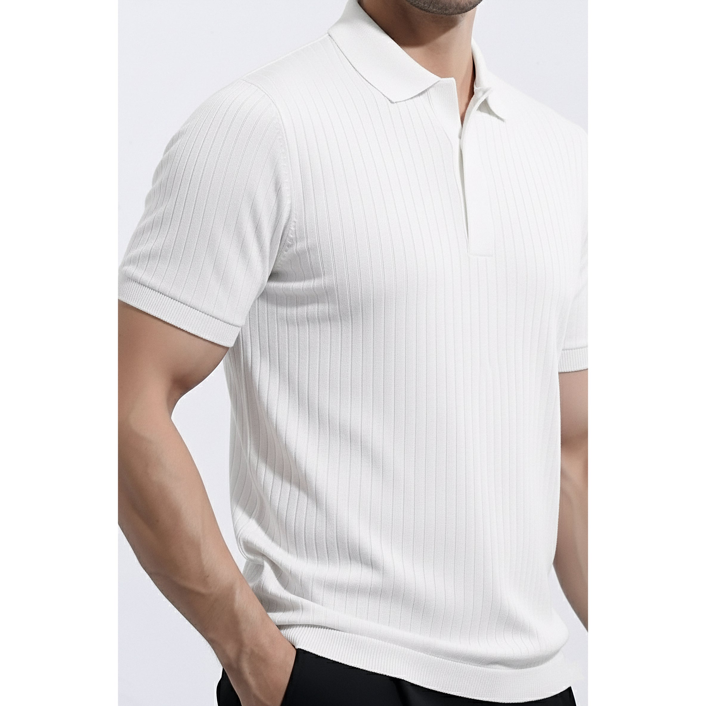 Mens Knitted Polo
