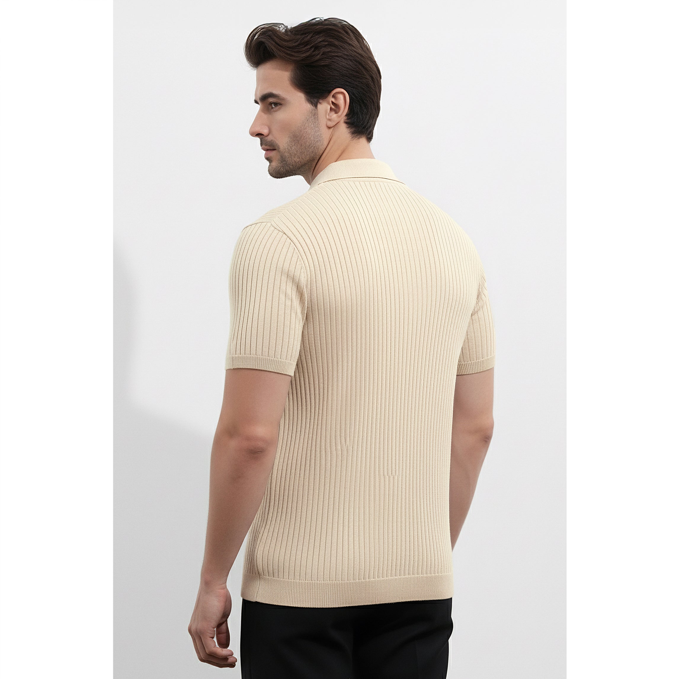 Mens Knitted Polo