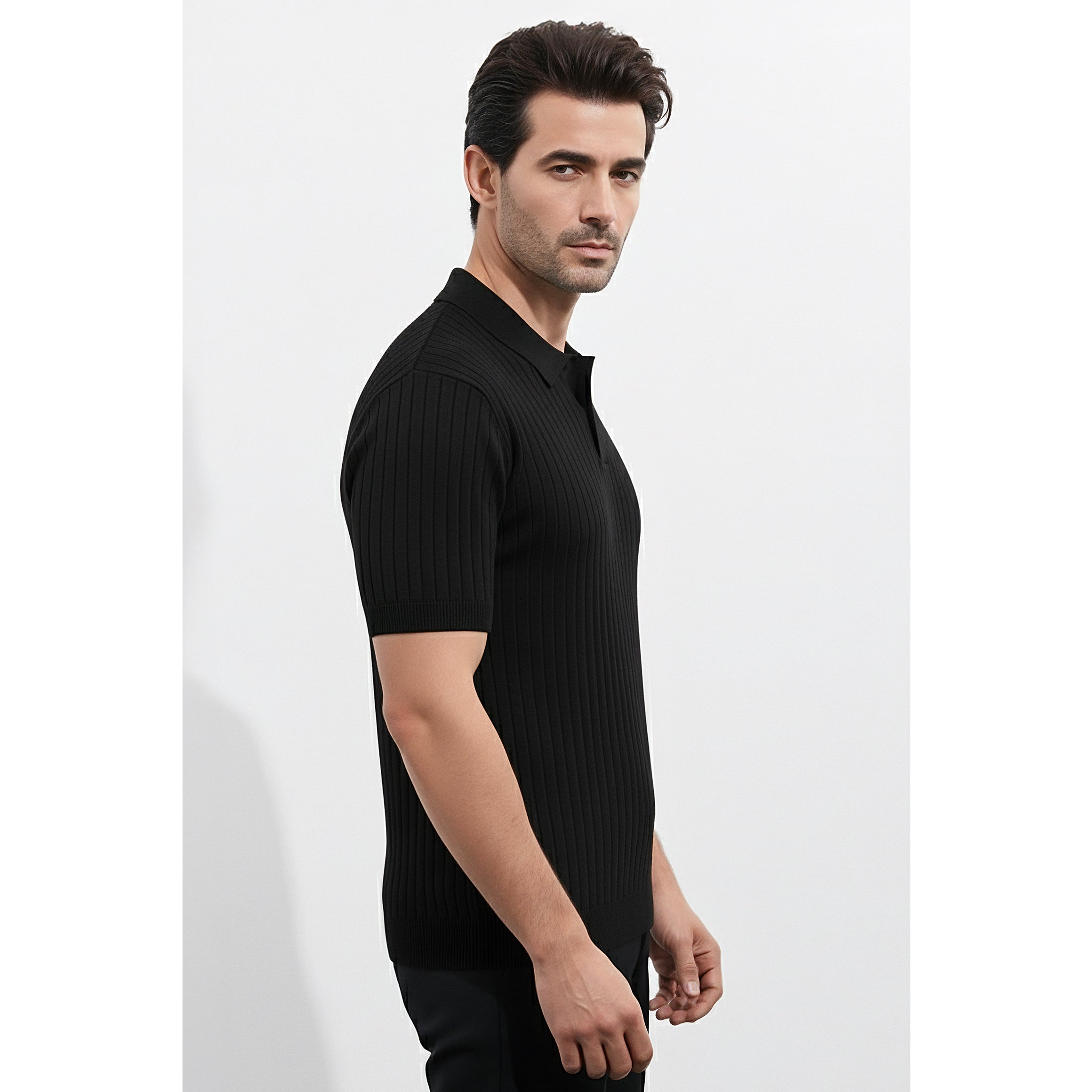 Mens Knitted Polo