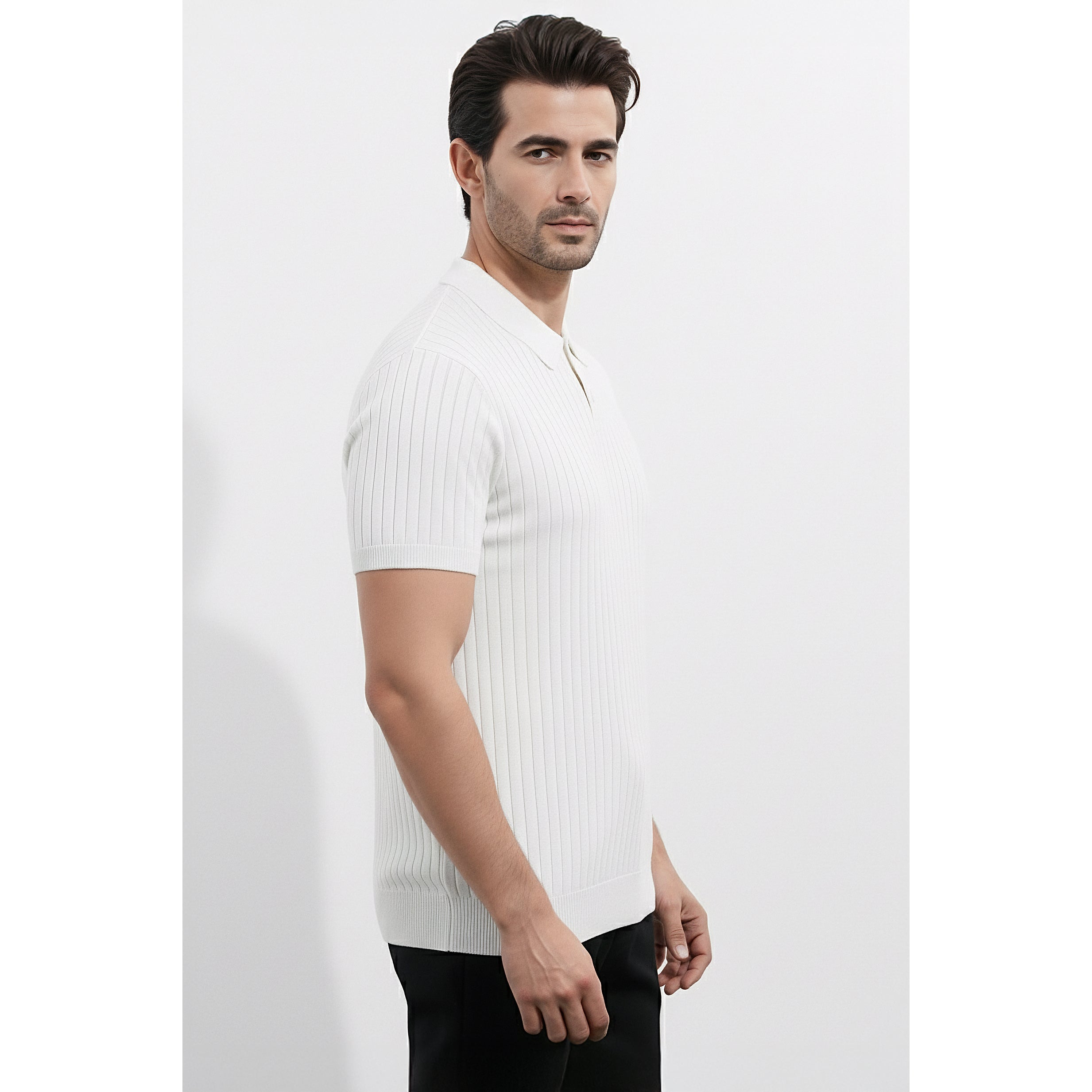 Mens Knitted Polo