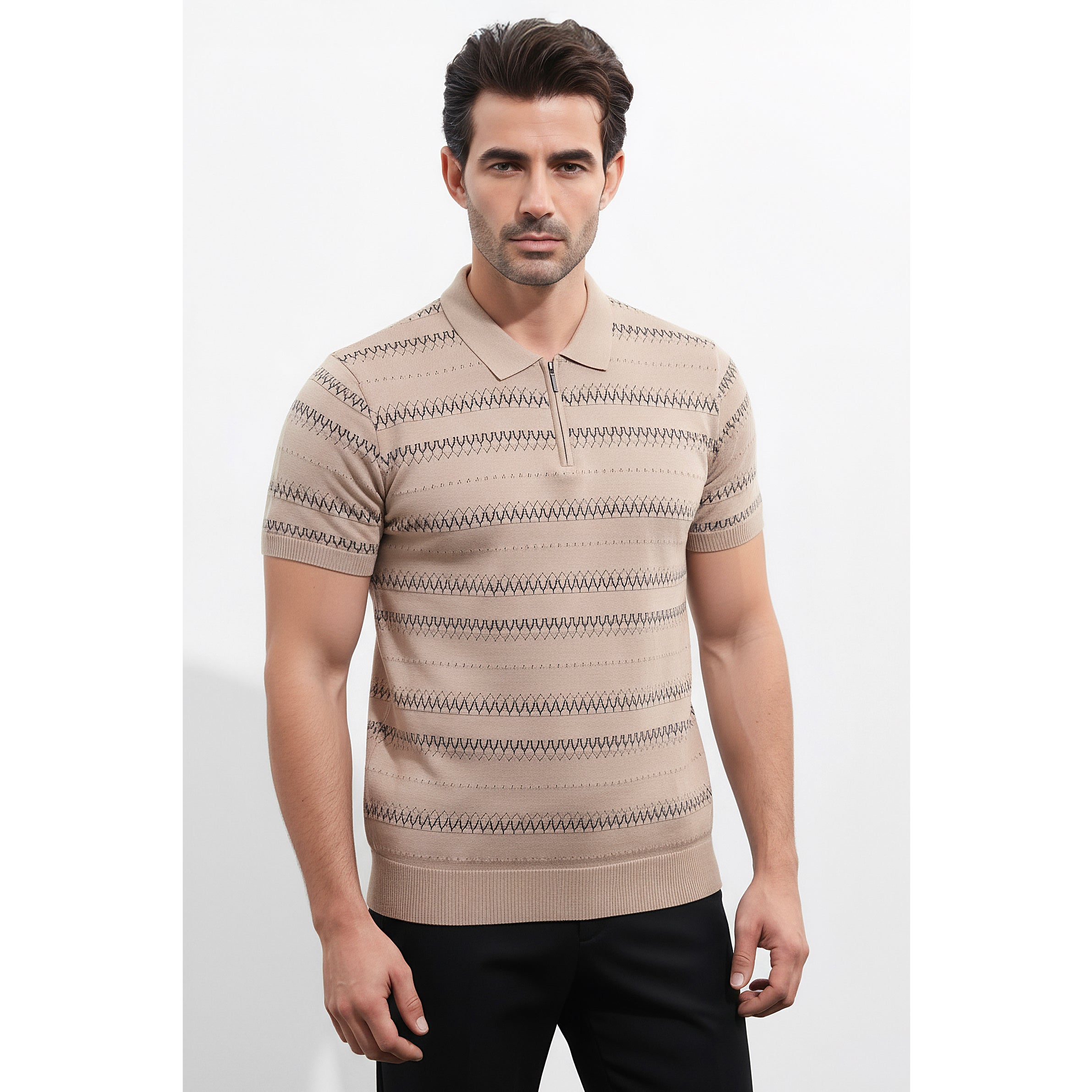 Mens Knitted Polo